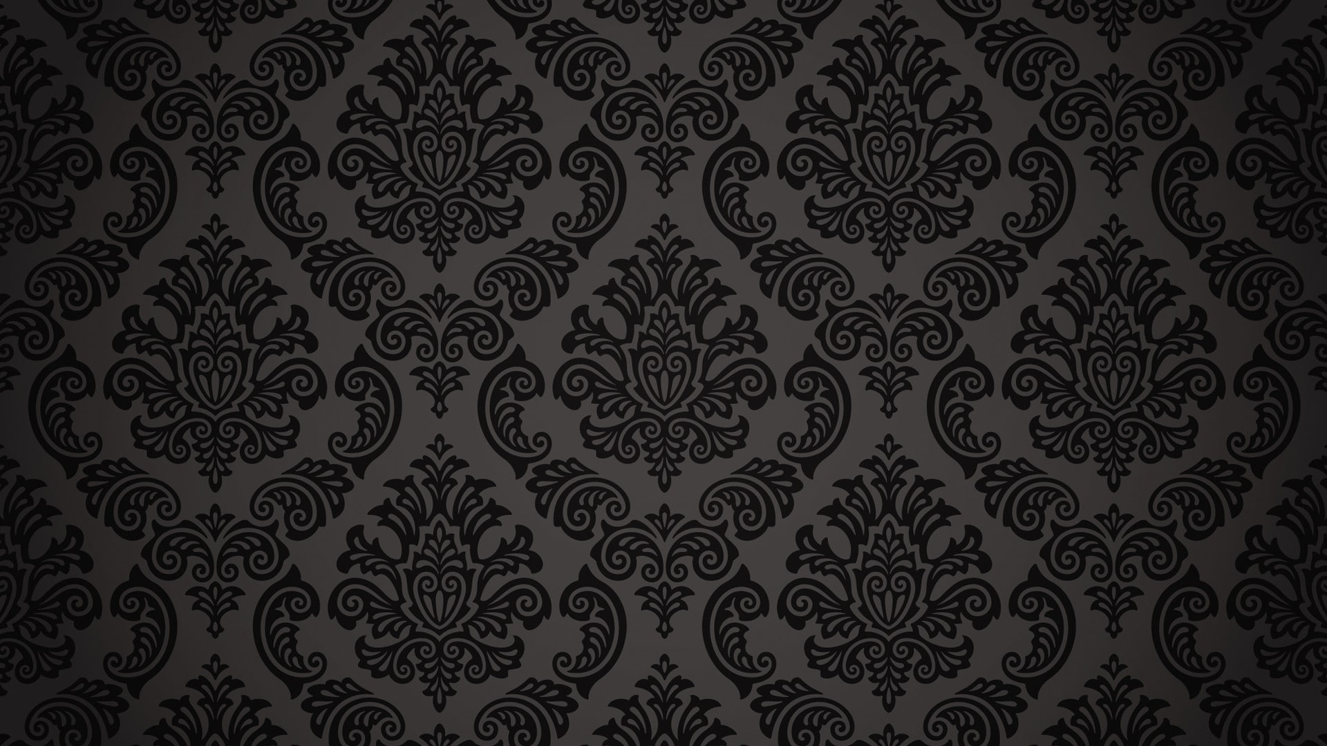 1080P, dark background, pattern, floral, abstract, HD Wallpaper