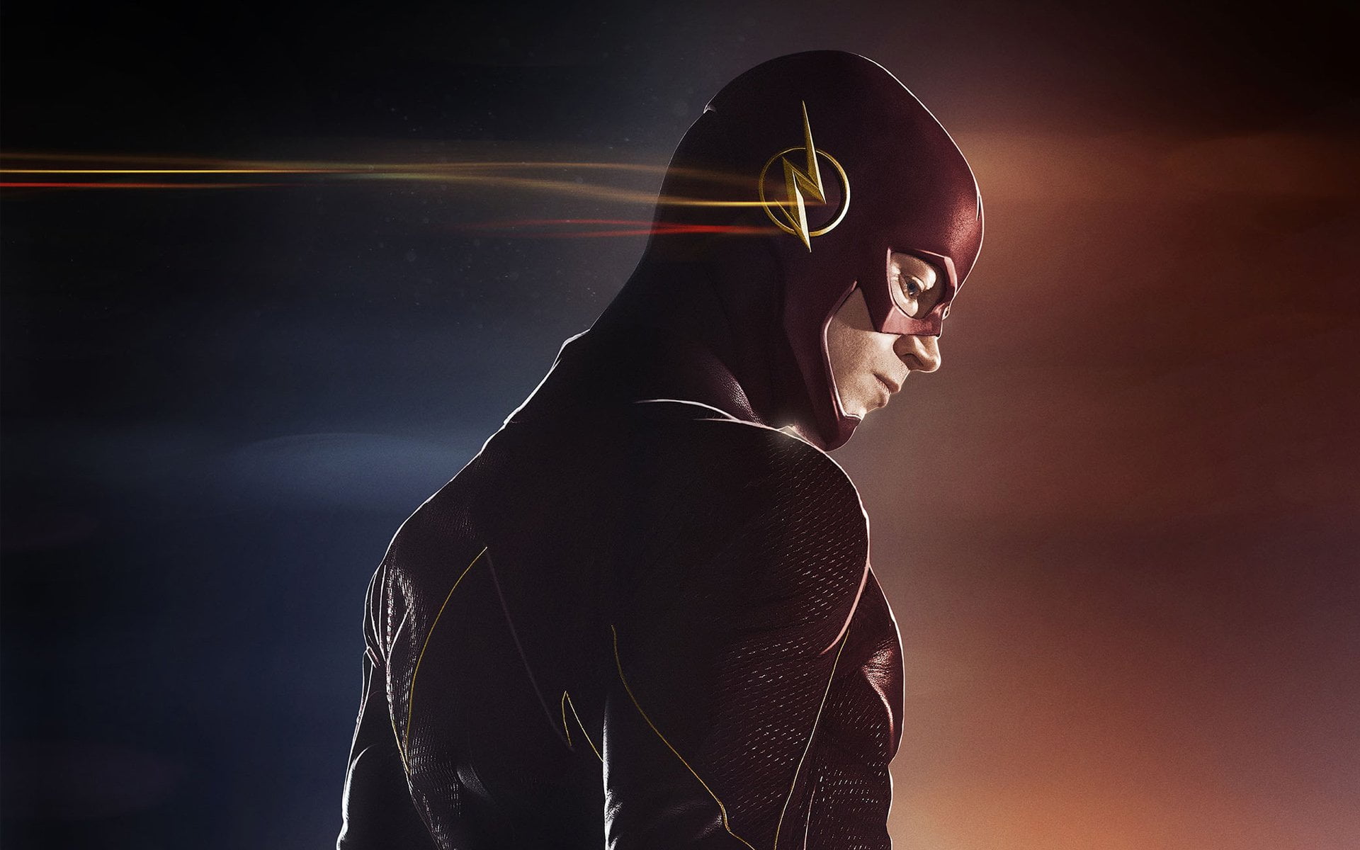 waist up, 1080P, profile view, music, illuminated, indoors, headphones, black background, headshot, adult, arts culture and entertainment, Barry Allen, HD Wallpaper