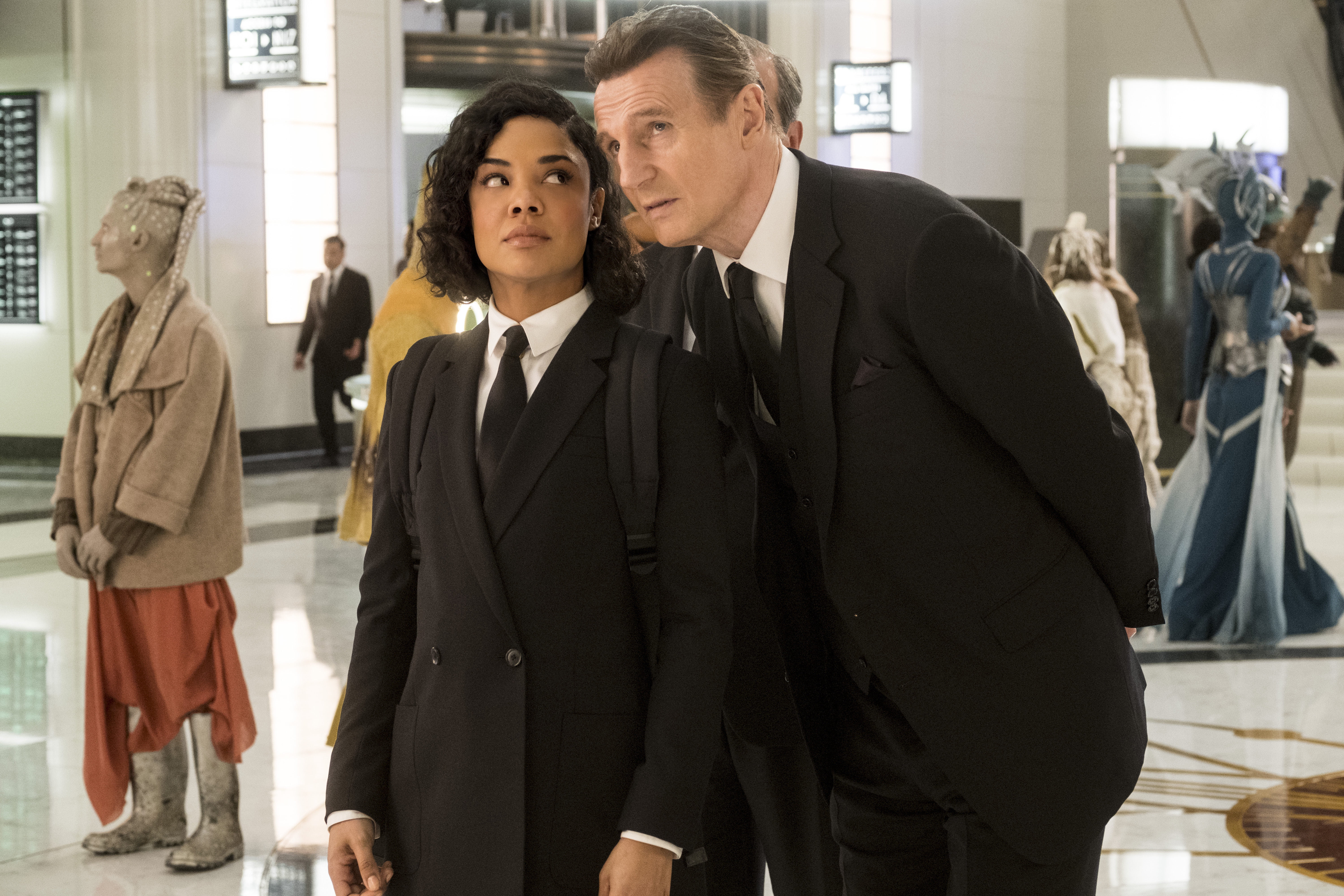 Tessa Thompson, 5K, Liam Neeson, Movie, Men in Black: International, HD Wallpaper