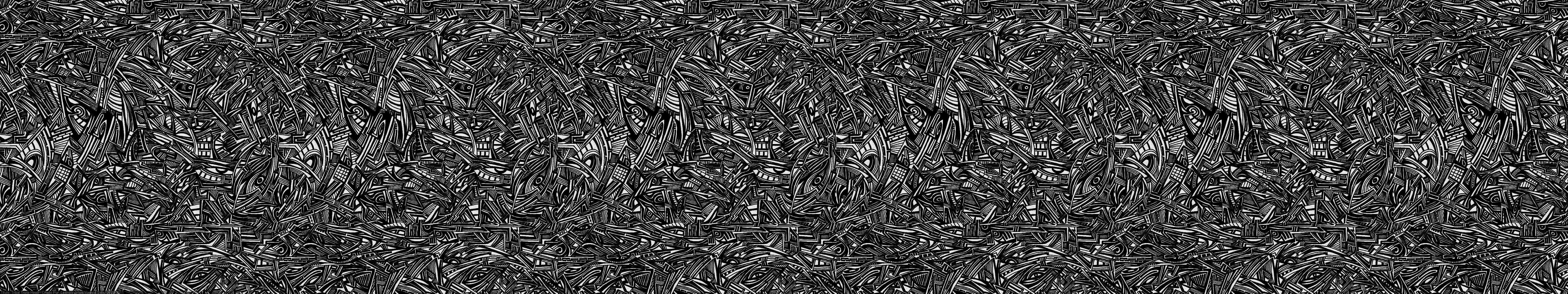 triple, Draw, monitor, multi, Dessins, screen, 5K, multiple, drawings, HD Wallpaper