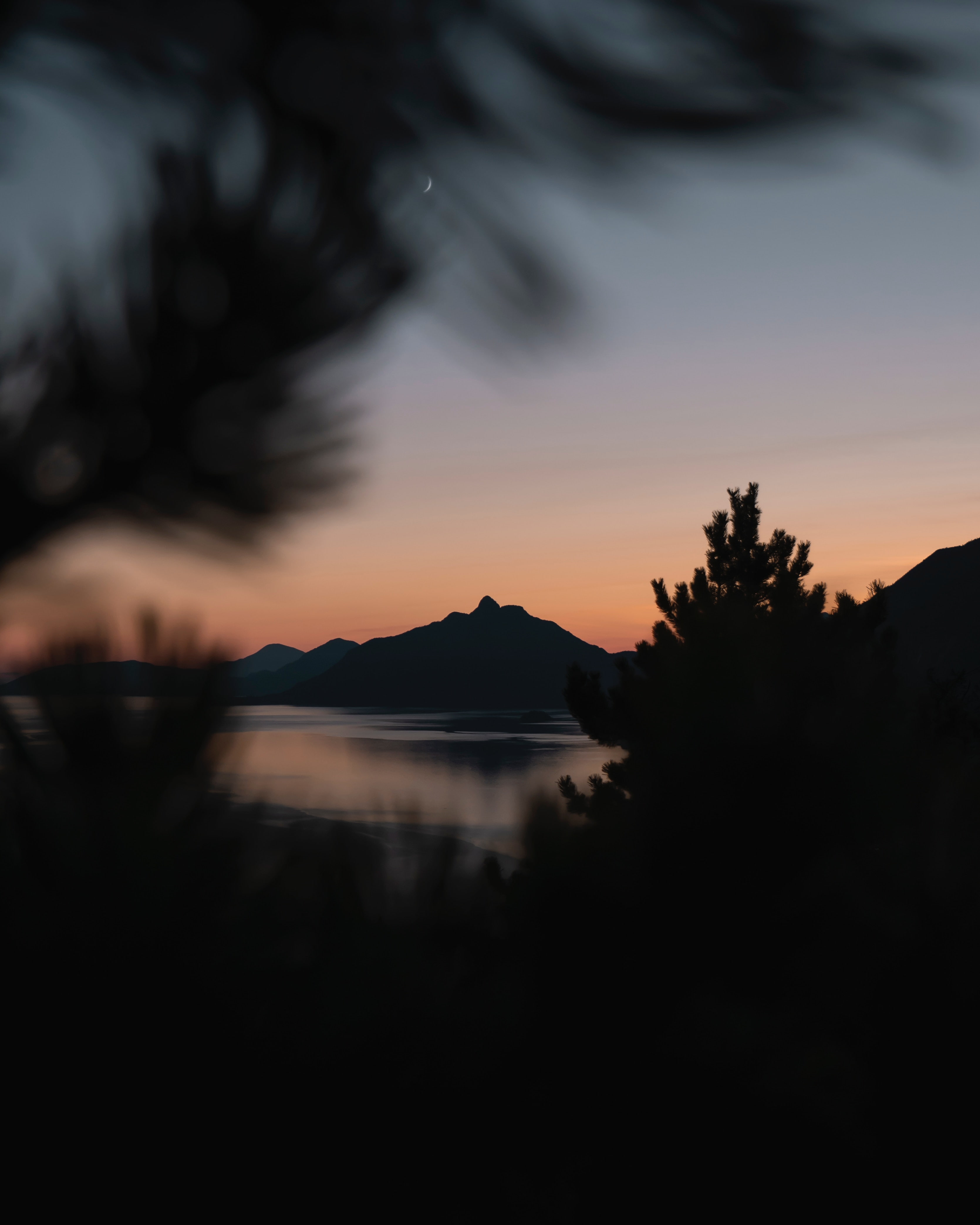 mountains, Canada, 4K, evening, landscape, Vancouver, Phone HD Wallpaper