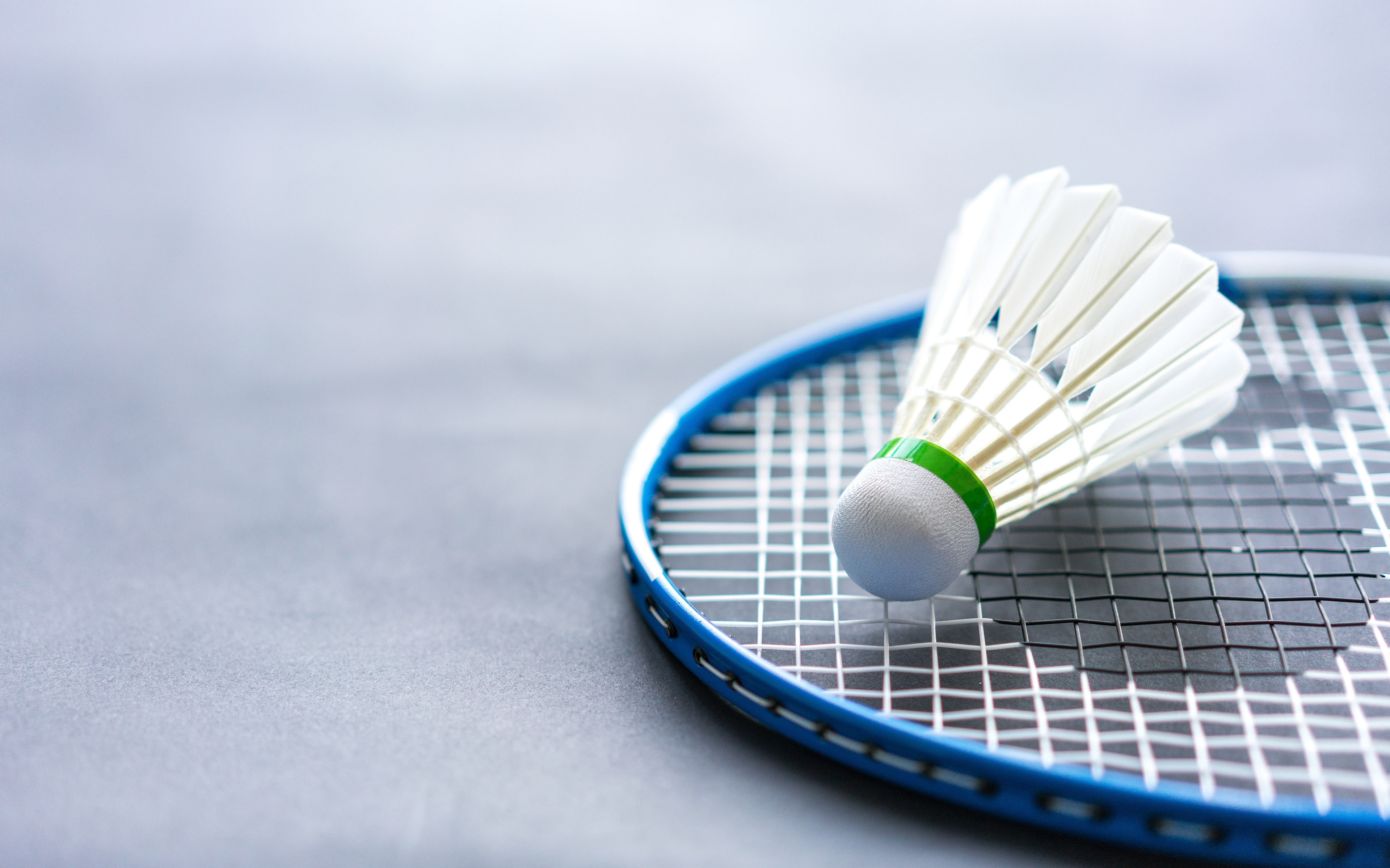 racket, still life, sport, indoors, no people, k, badminton, selective focus, copy space, closeup, 4K, leisure games, focus on foreground, tennis, creativity, HD Wallpaper