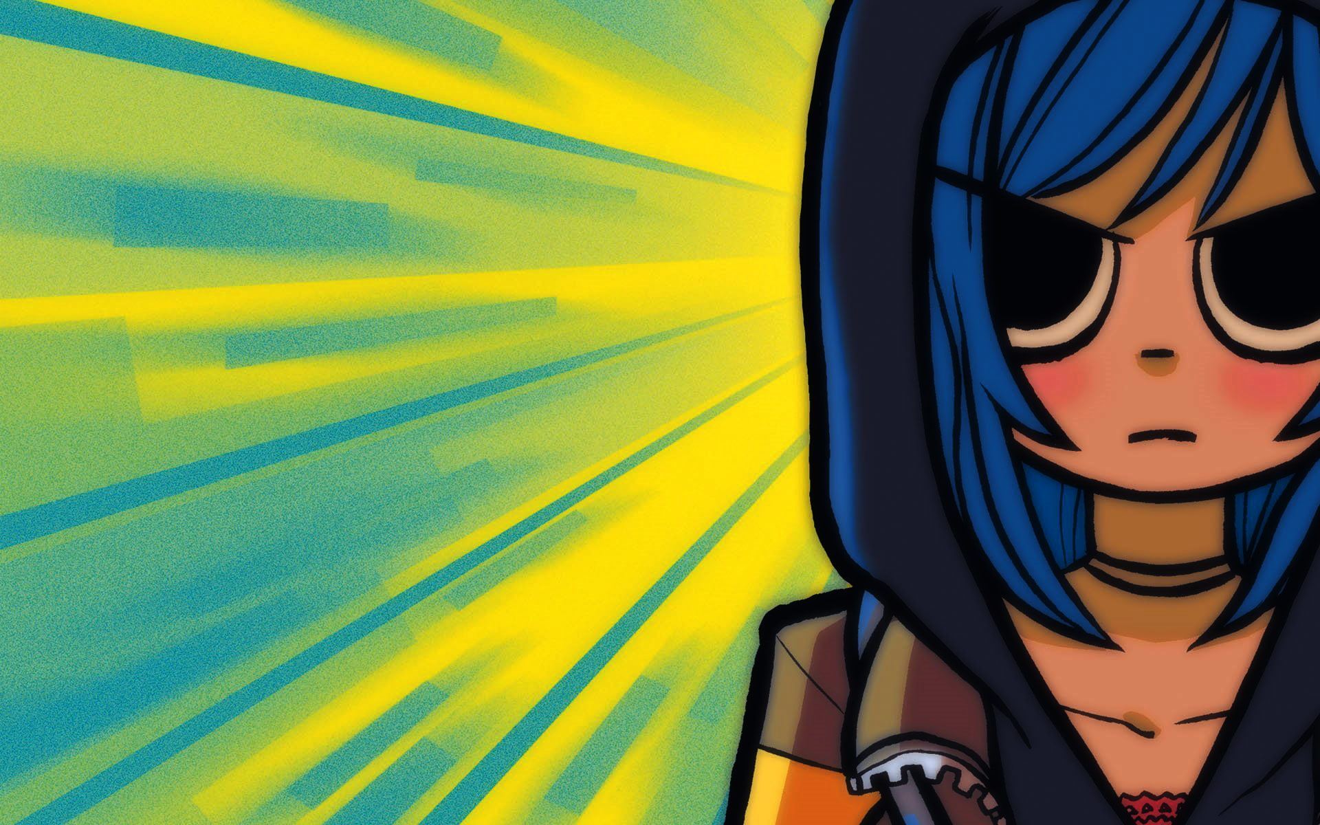 1080P, colorful, cartoon/comic, scott, pilgrim, flowers, ramona, hd, HD Wallpaper