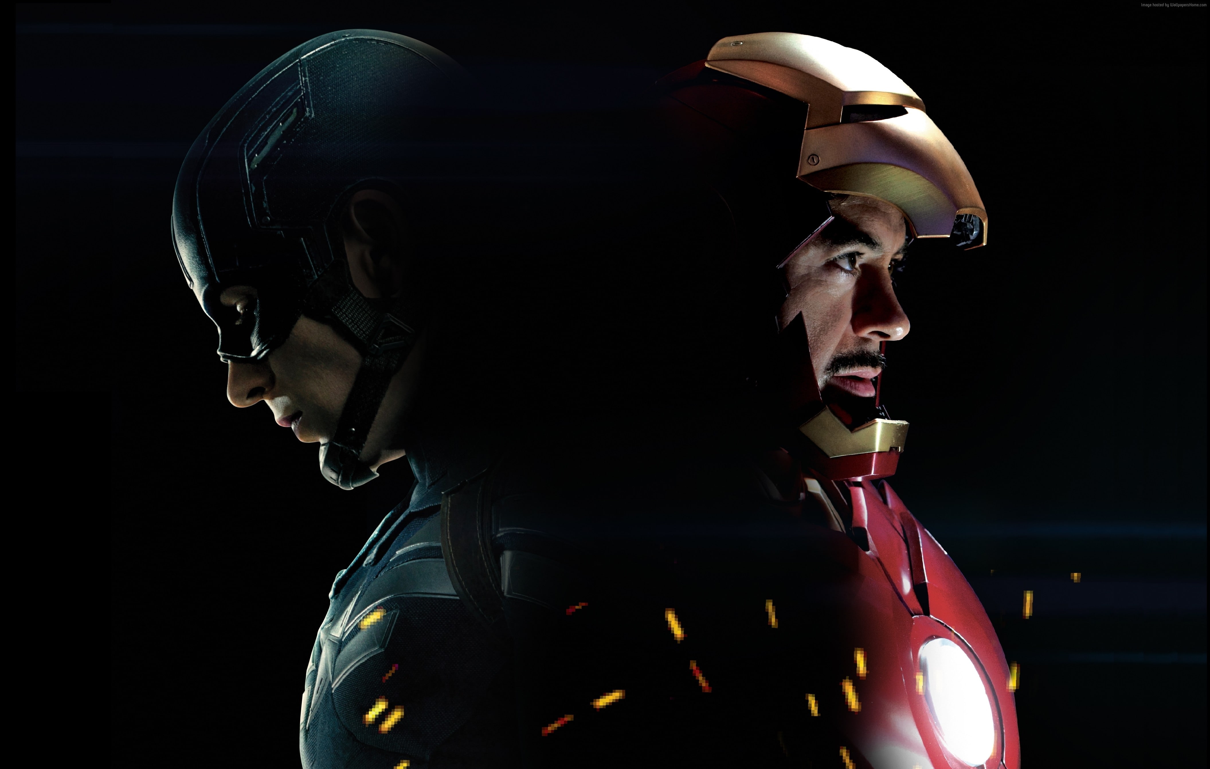 Captain America 3: civil war, best movies of 2016, 4K, Iron Man, Marvel, HD Wallpaper