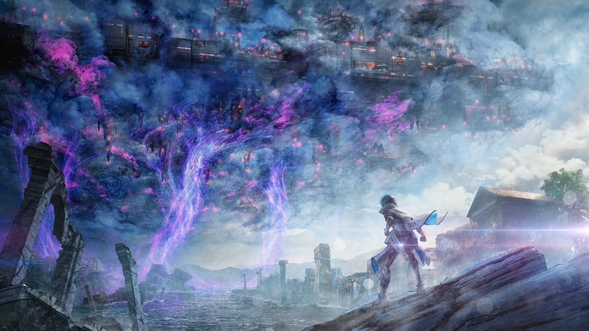 fate extella, motion, religion, traditional festival, fantasy, 1080P, real people, magic, sword, anime boy, group of people, back view, positive emotion, HD Wallpaper