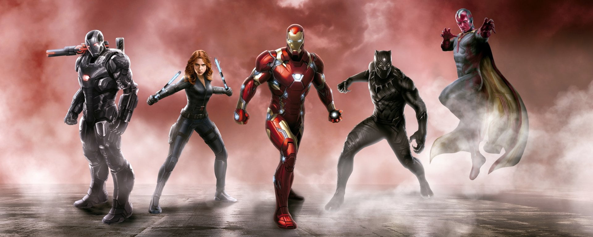 Black Widow, beautiful woman, people, Black Panther (Marvel Comics), indoors, balance, group of people, superheroes, young women, digital, emotion, adult, HD Wallpaper
