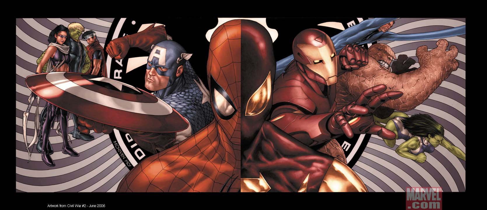 day, Iron Man, Captain America, outdoors, Marvel Comics, poster, clothing, Thing (Marvel Comics), auto post production filter, Spider-Man, side by side, HD Wallpaper