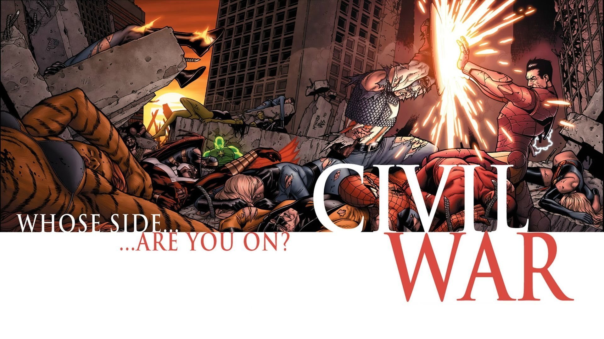 Captain America, Cheetah (DC Comics), Iron Man, Civil War, Comics, 1080P, HD Wallpaper