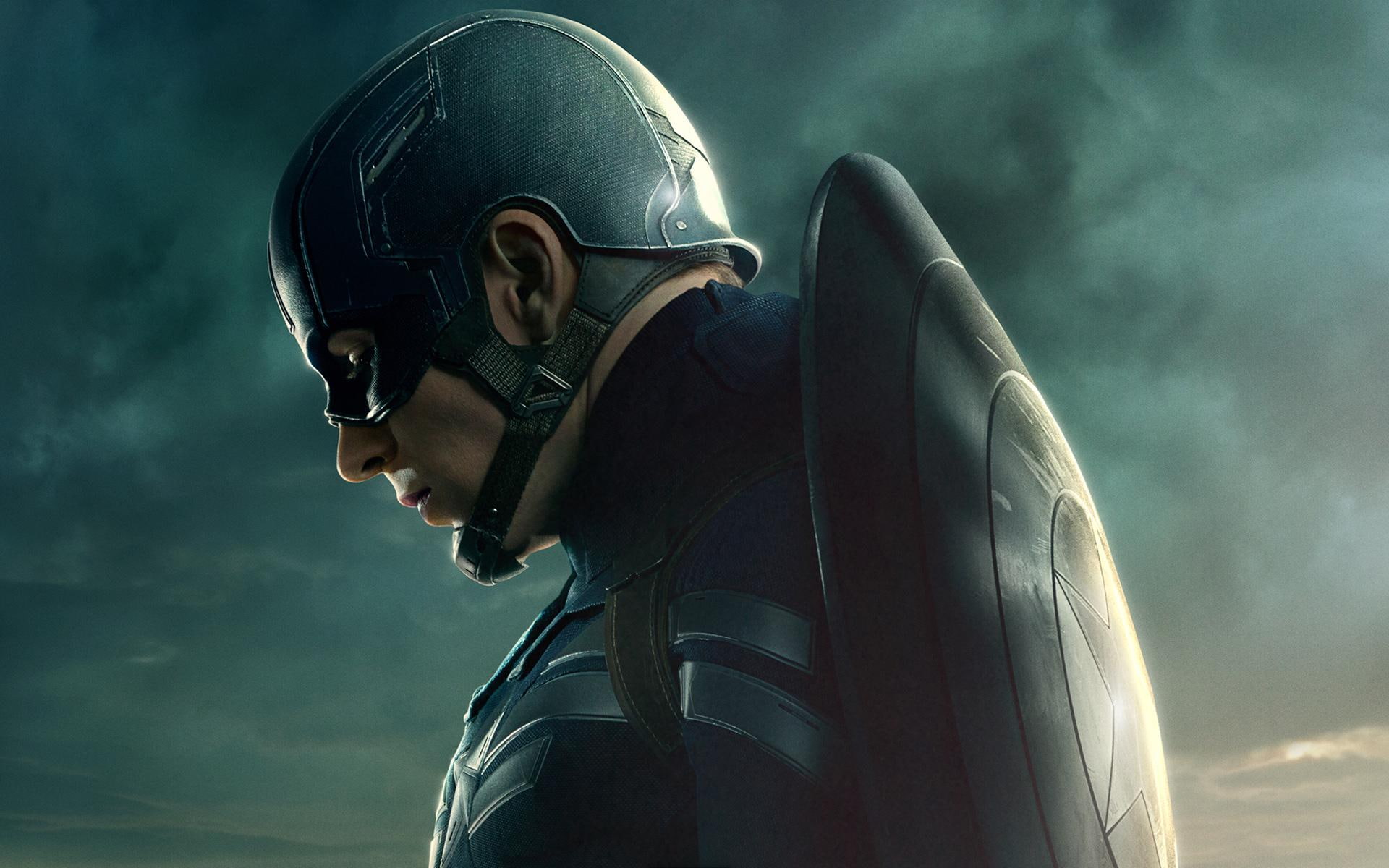 captain, evans, america, 1080P, chris, HD Wallpaper