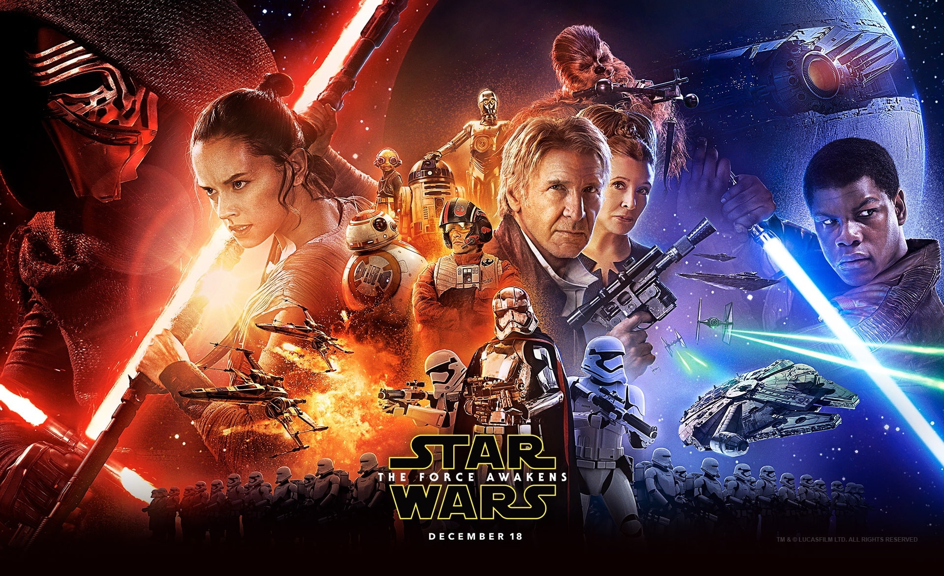 digital composite, young men, music, occupation, Movies, Star Wars, indoors, 1080P, technology, wallpper, nightlife, star, musical instrument, awakens, HD Wallpaper