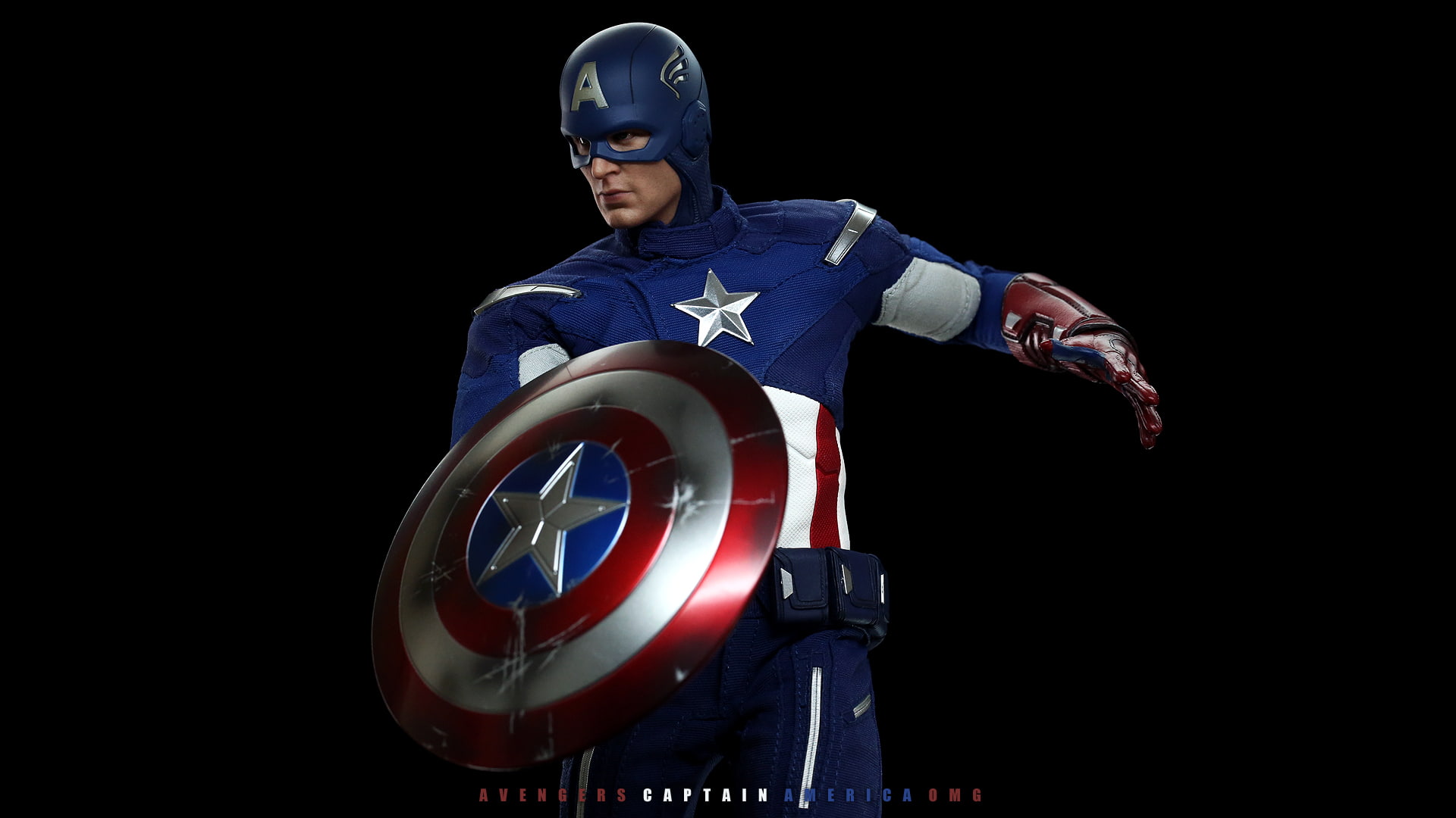 star, pointed, 1080P, hd, captain, avengers, helmet, desktop, shield, america, HD Wallpaper