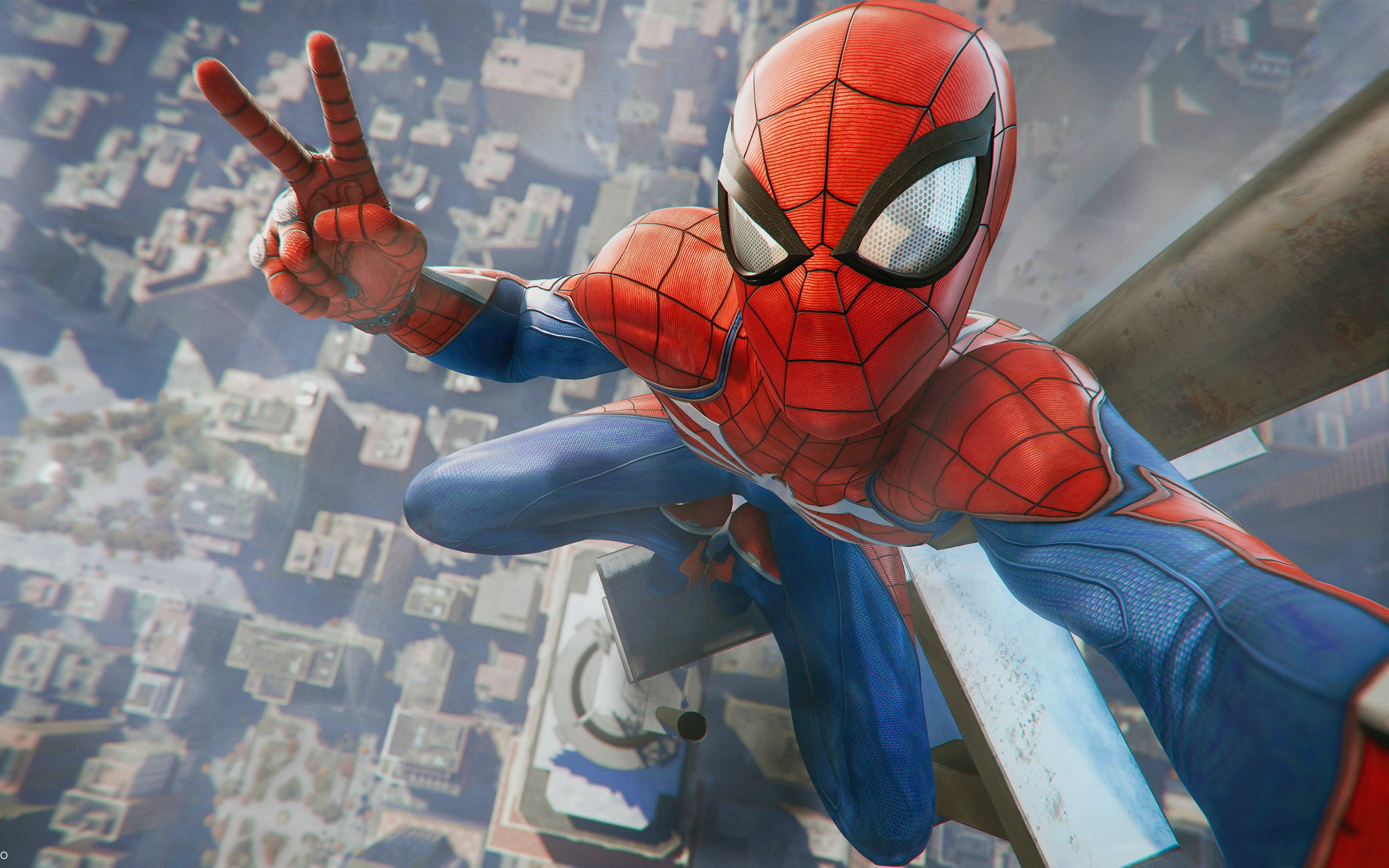 hd, man, building exterior, city, poster, one person, day, sport, spider, game, selfies, outdoors, representation, sunlight, flying, transportation, built structure, HD Wallpaper