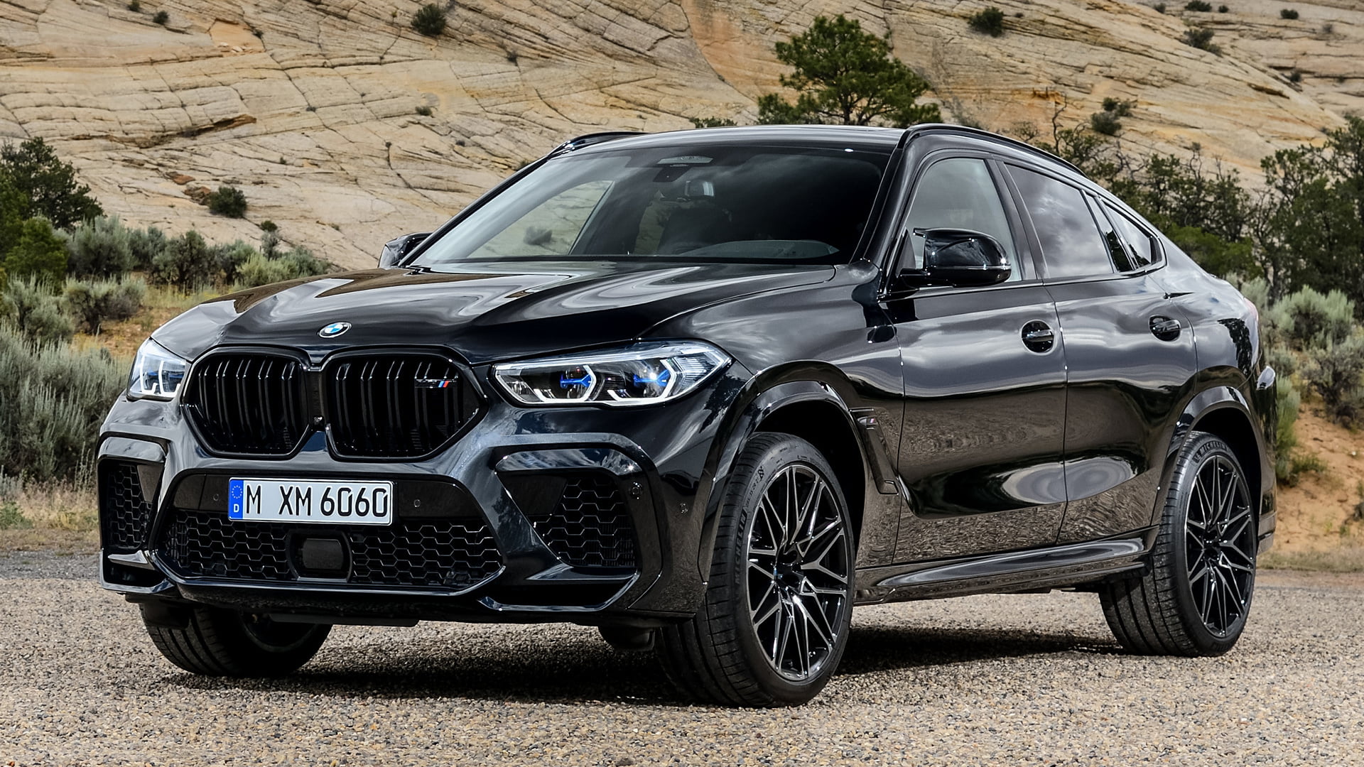 Black Car, Crossover Car, 1080P, BMW, SUV, BMW X6 M Competition, Luxury Car, Car, HD Wallpaper