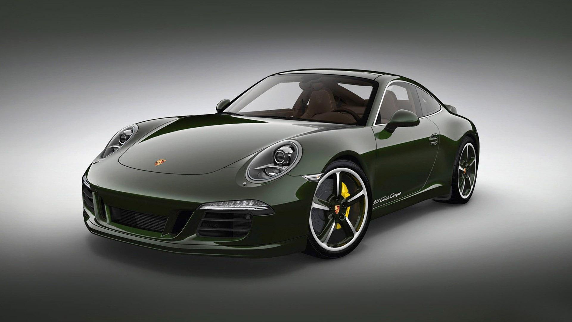 porsche, 1920x1080, porsche 911, coupe, club, 1080P, cars, car, green, luxury, HD Wallpaper