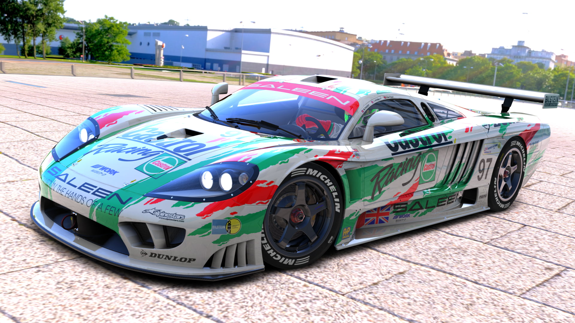 motorsports, Saleen, 1080P, GT2, Assetto Corsa, historic, Le Mans, Motorsport, FIA World Endurance Championship, race cars, Saleen S7, HD Wallpaper