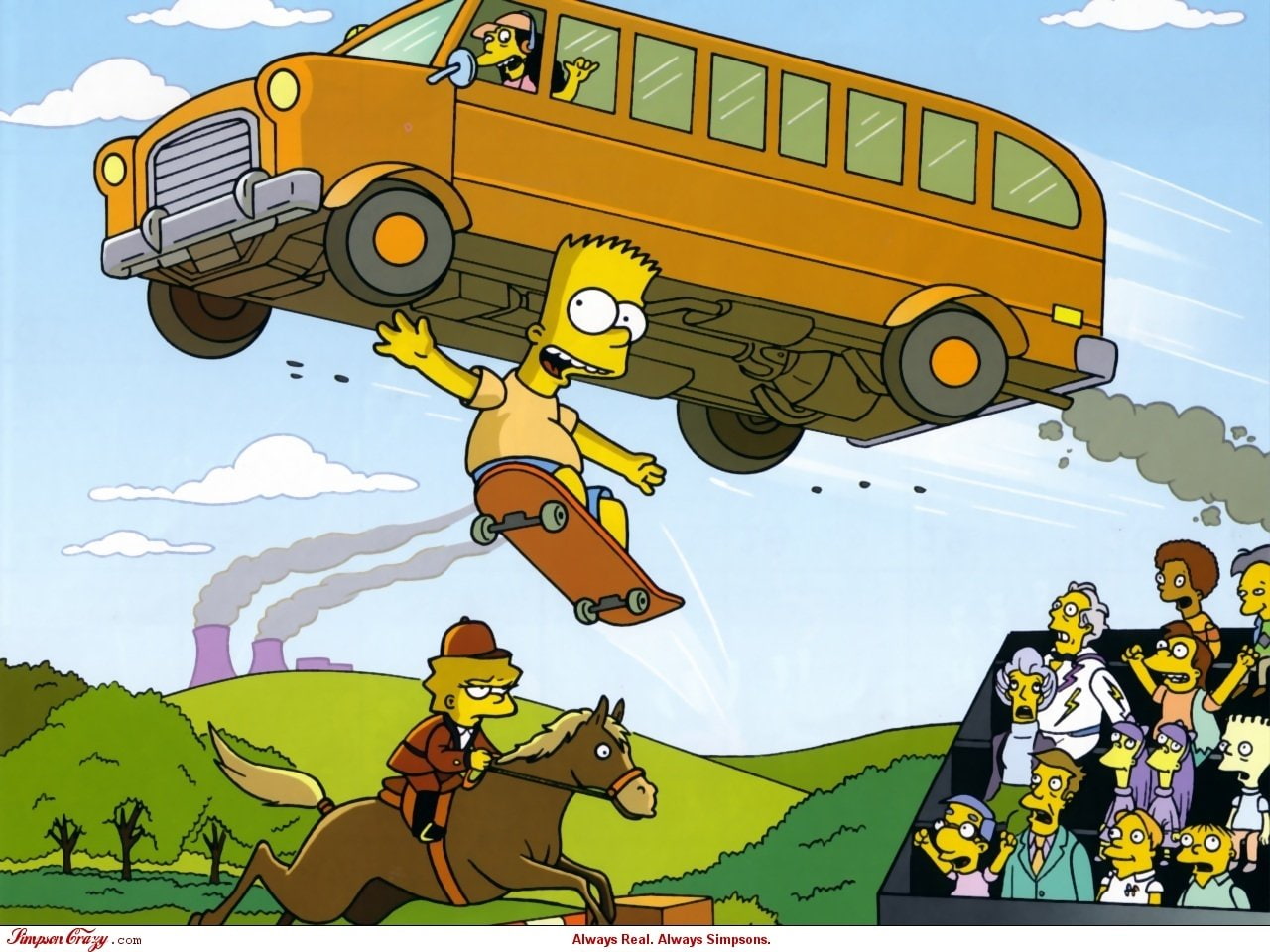 Lisa Simpson, Bart Simpson, Seymour Skinner, 720P, The Simpsons, HD Wallpaper