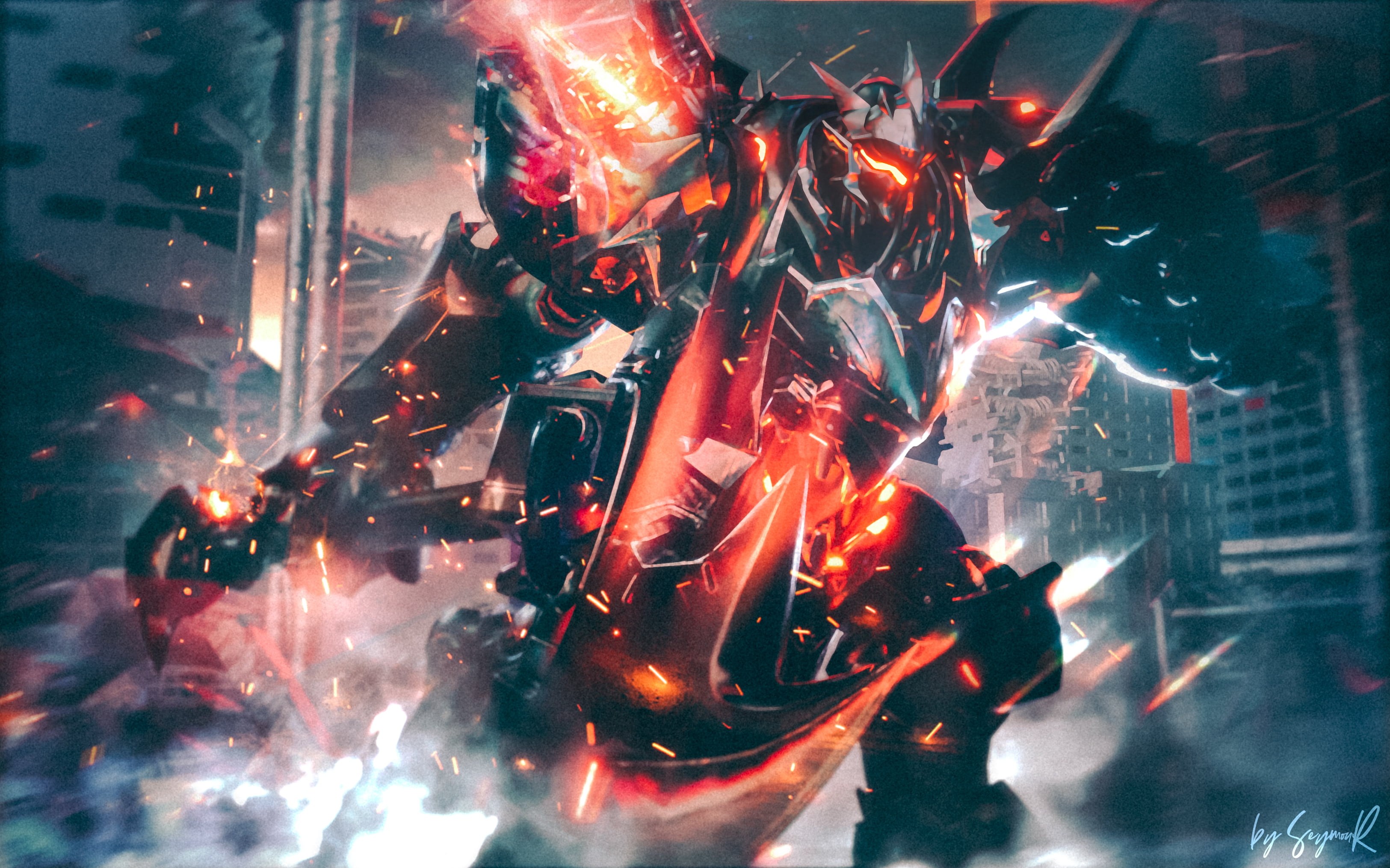 Reinhardt (Overwatch), Seymour, 2K, Overwatch, science fiction, HD Wallpaper