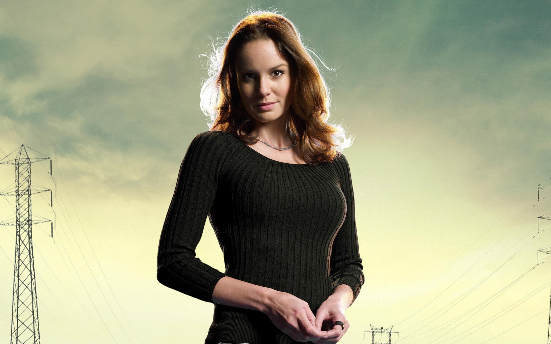 actress, women, waist up, hollywood, one person, sleeved, cuty, Sarah Wayne Callies, callies, beauty, beautiful woman, young adult, looking at camera, young women, HD Wallpaper