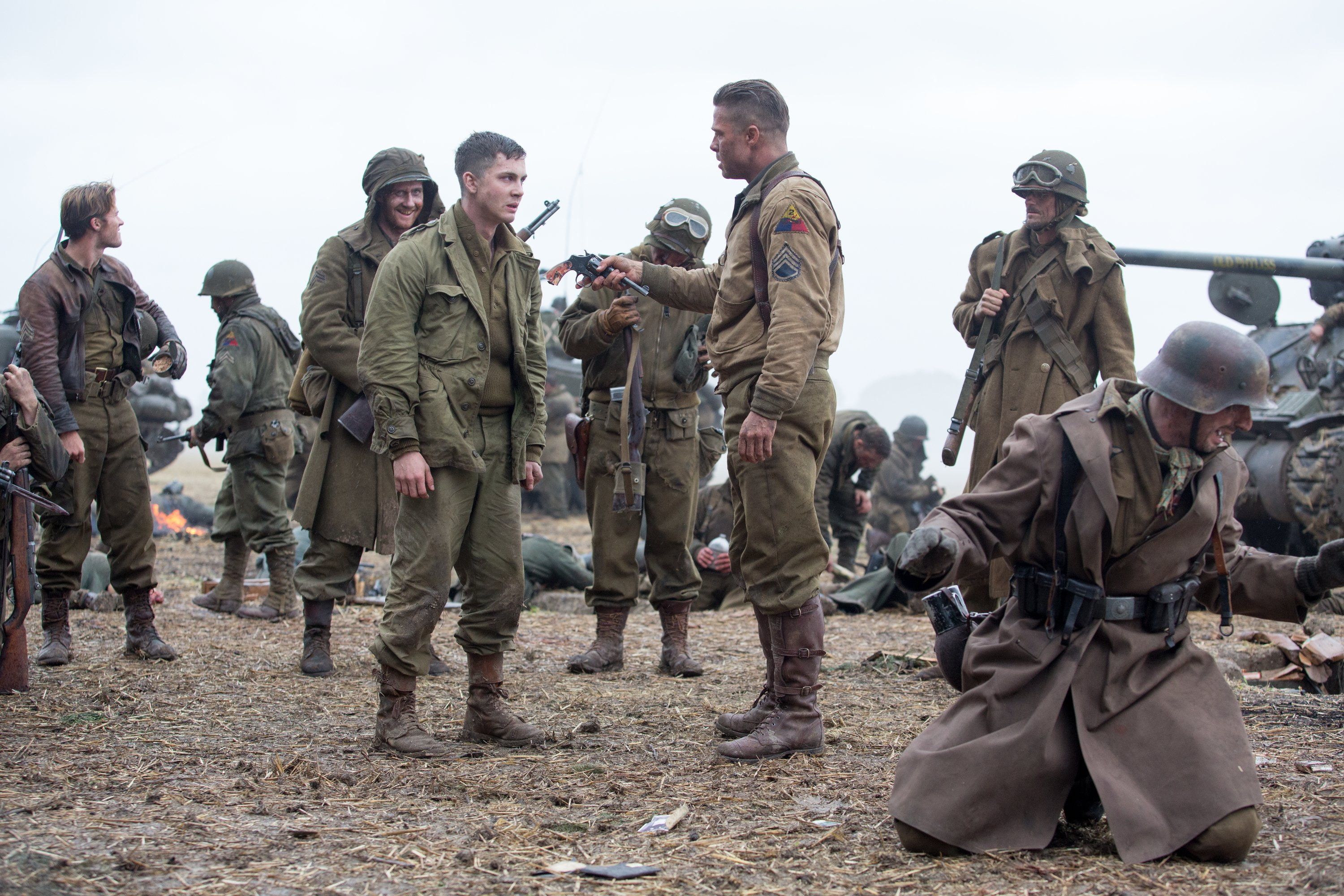 action, drama, 2K, war, fury, brad, pitt, military, fighting, 1fury, tank, HD Wallpaper