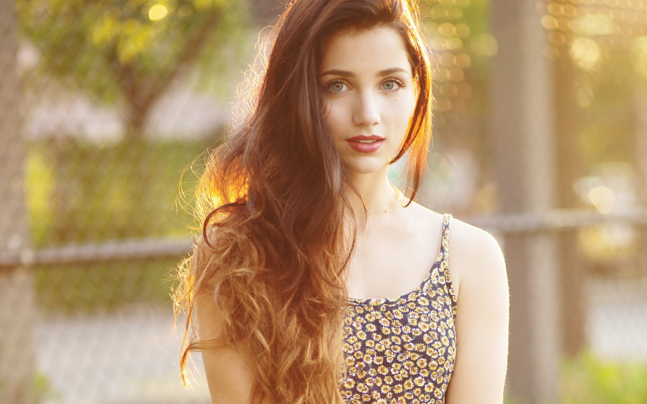 springtime, females, smiling, one Person, top, curly Hair, white, beauty In Nature, day, headshot, sunny, brown Hair, human Hair, summer, portrait, hair, HD Wallpaper