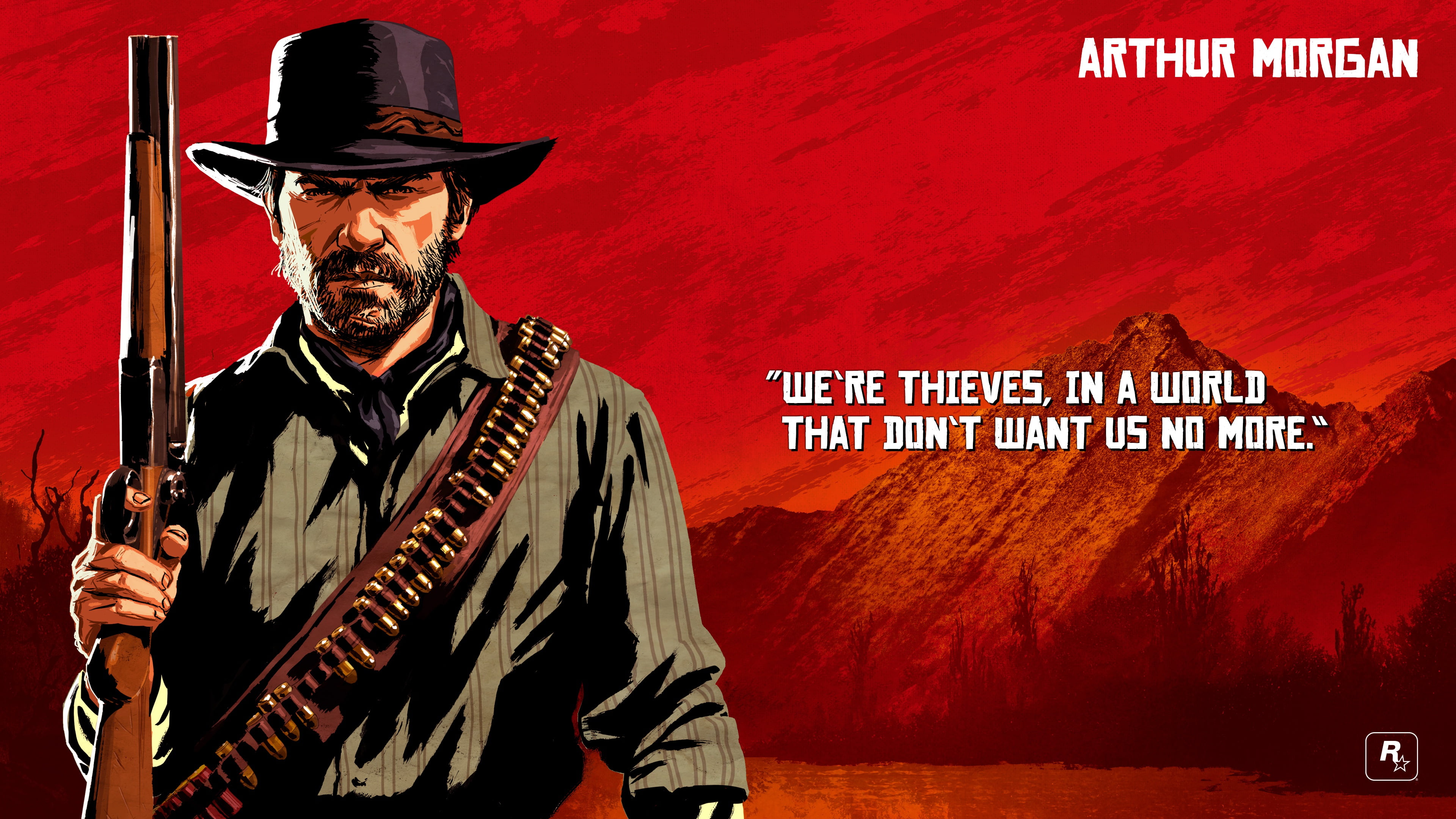 Rockstar, Red Dead Redemption 2, 4K, bandit, art, Arthur Morgan, HD Wallpaper