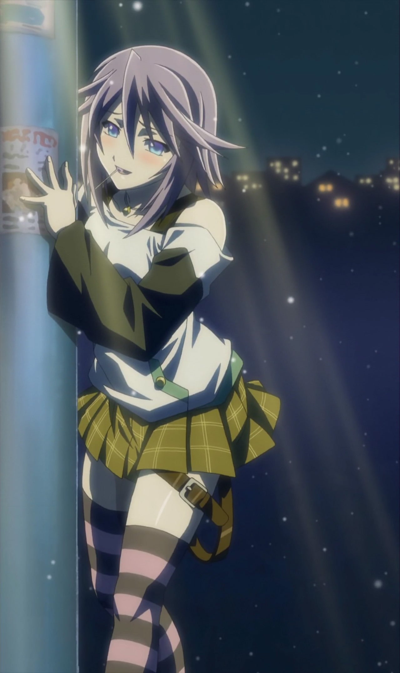 emotion, looking, disguise, adult, Shirayuki Mizore, celebration, yellow, digital composite, Rosario + Vampire, mask, mystery, anime, clothing, costume, Phone HD Wallpaper