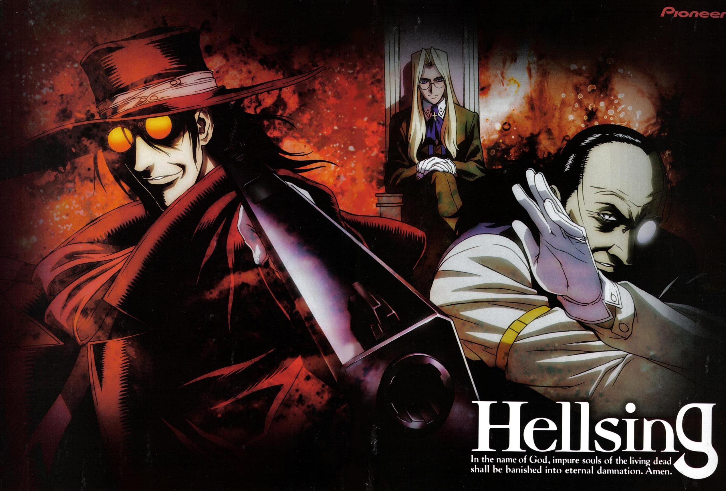 c, 1080P, hellsing, walter, x, alucard, dornez, anime, vampires, hd, integra, art, HD Wallpaper