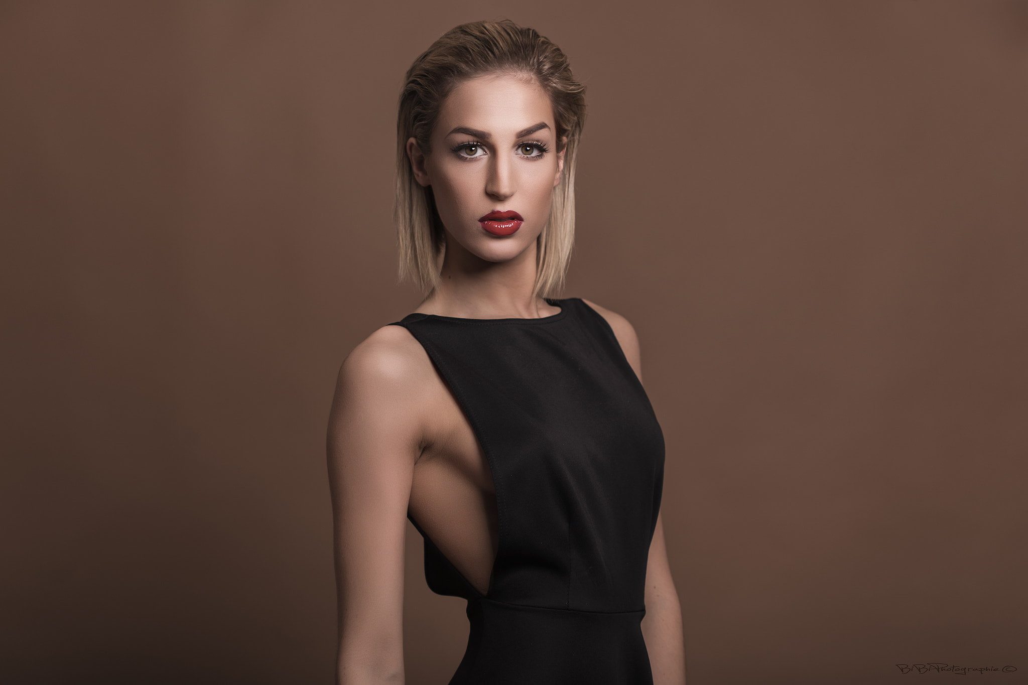 makeup, 1080P, 500px, red lipstick, women, portrait, model, HD Wallpaper