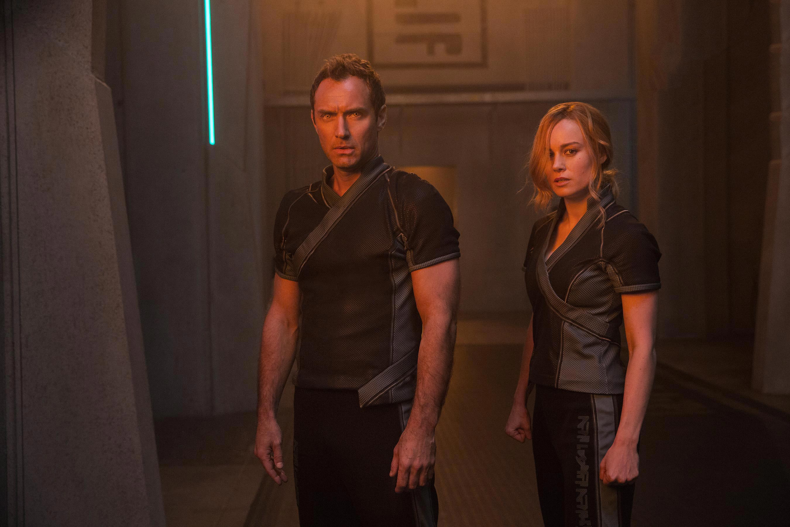 2K, Marvel Comics, Jude Law, Brie Larson, Movie, Mar-Vell, Captain Marvel, Carol Danvers, HD Wallpaper