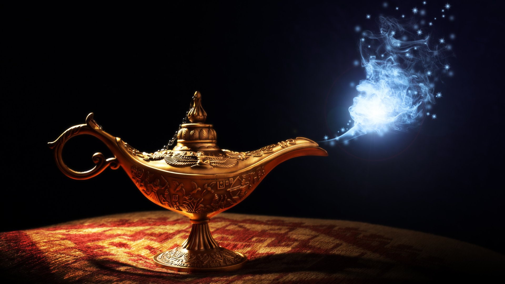Magic, Fantasy, Sparkles, 1080P, Smoke, Lamp, HD Wallpaper