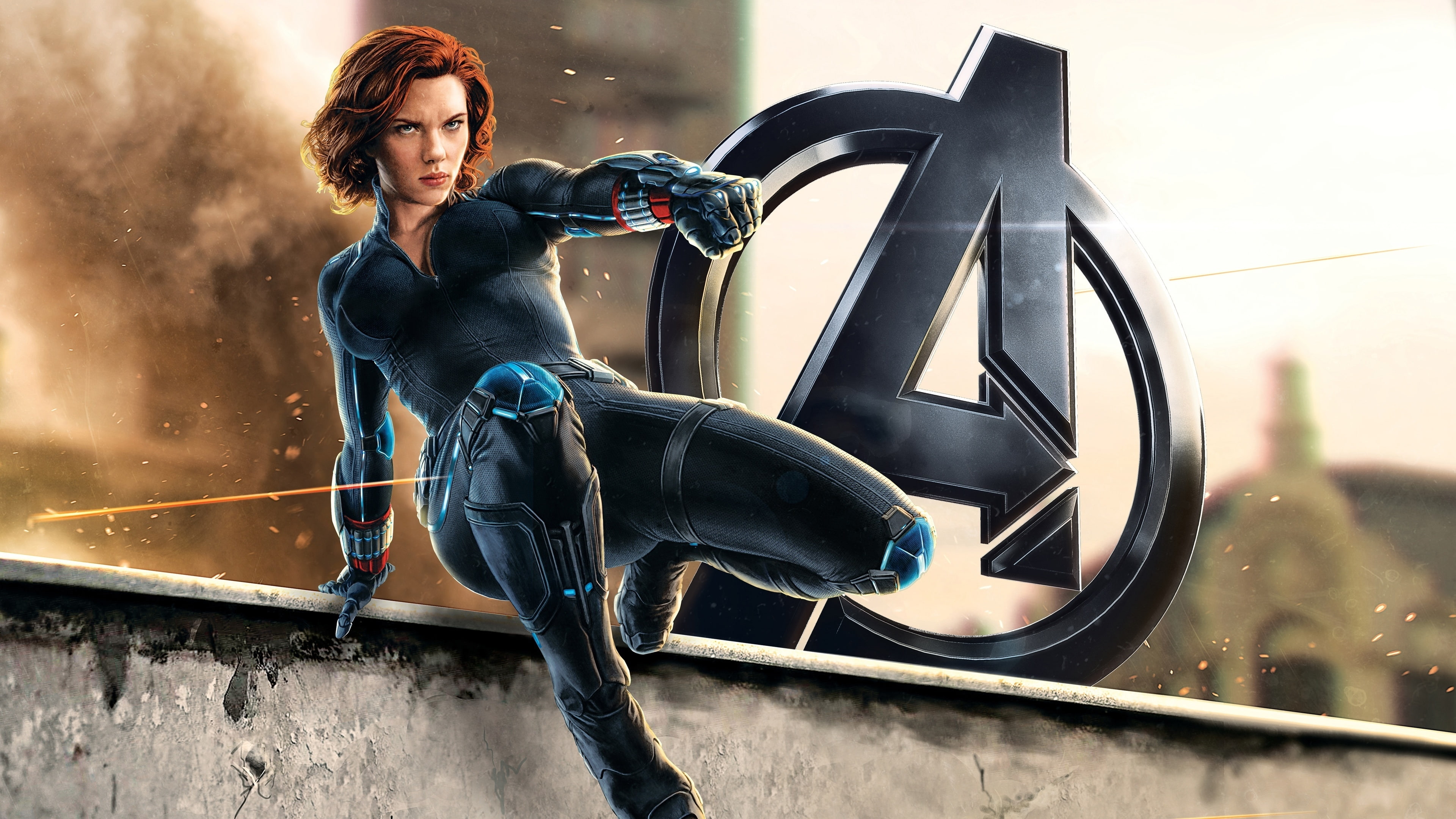 avengers, widow, black widow, 4K, black, HD Wallpaper