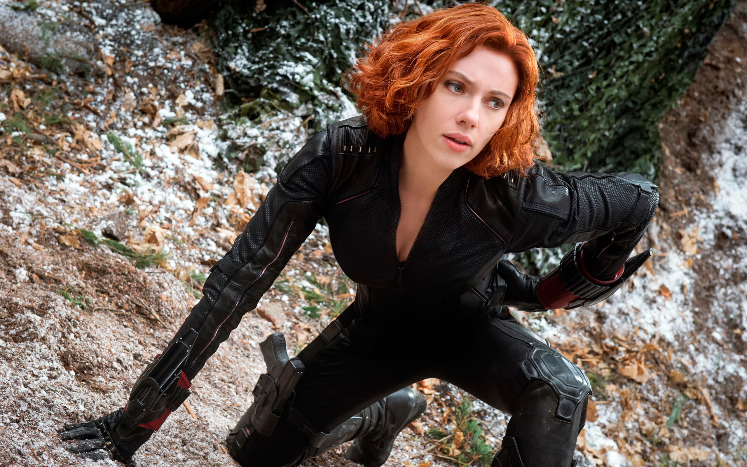 black, avengers, widow, 2K, HD Wallpaper