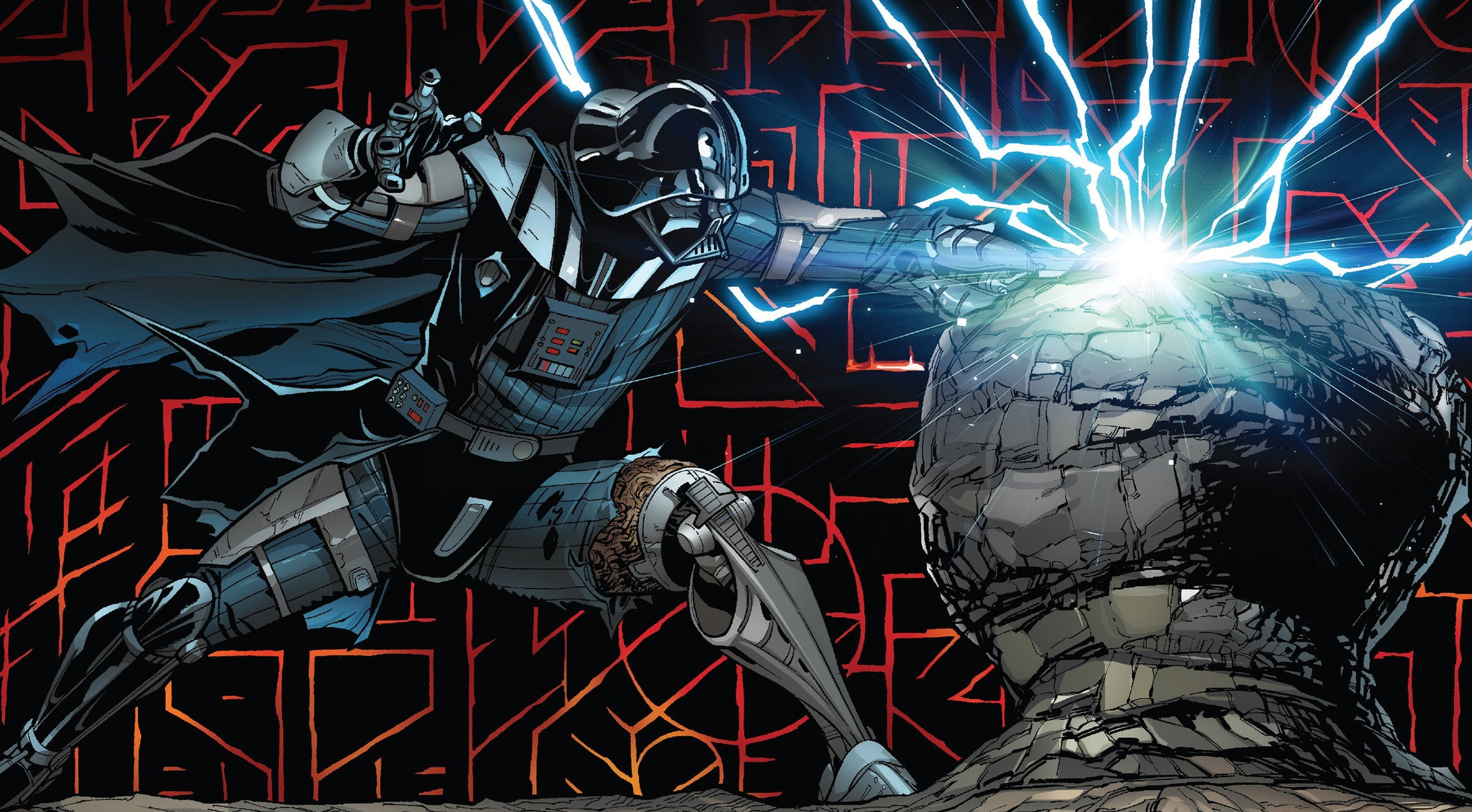 comics, 1080P, comic art, Darth Vader, Sith, Star Wars Villains, Star Wars, HD Wallpaper