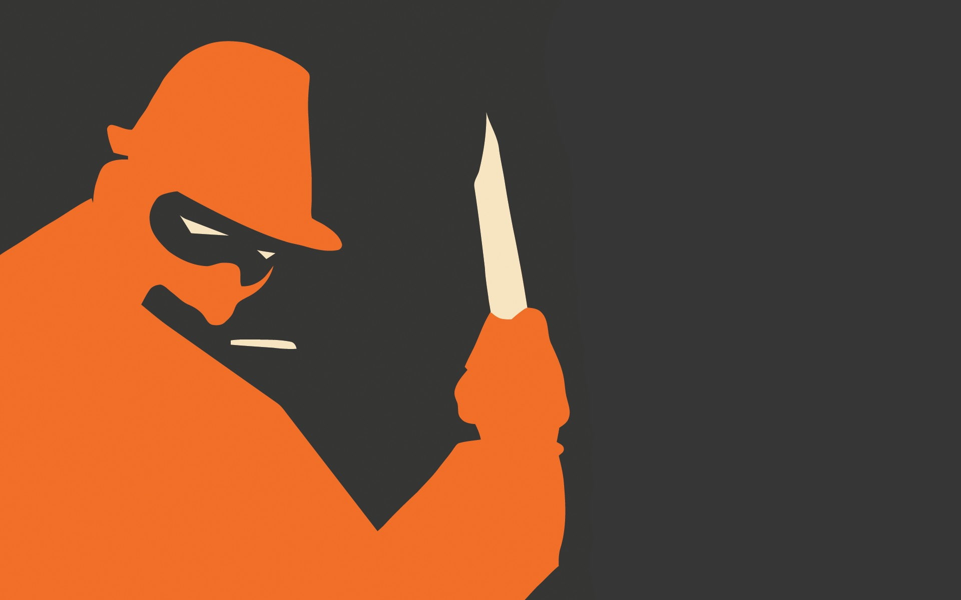 Team Fortress 2, Spy (character), minimalism, 1080P, HD Wallpaper