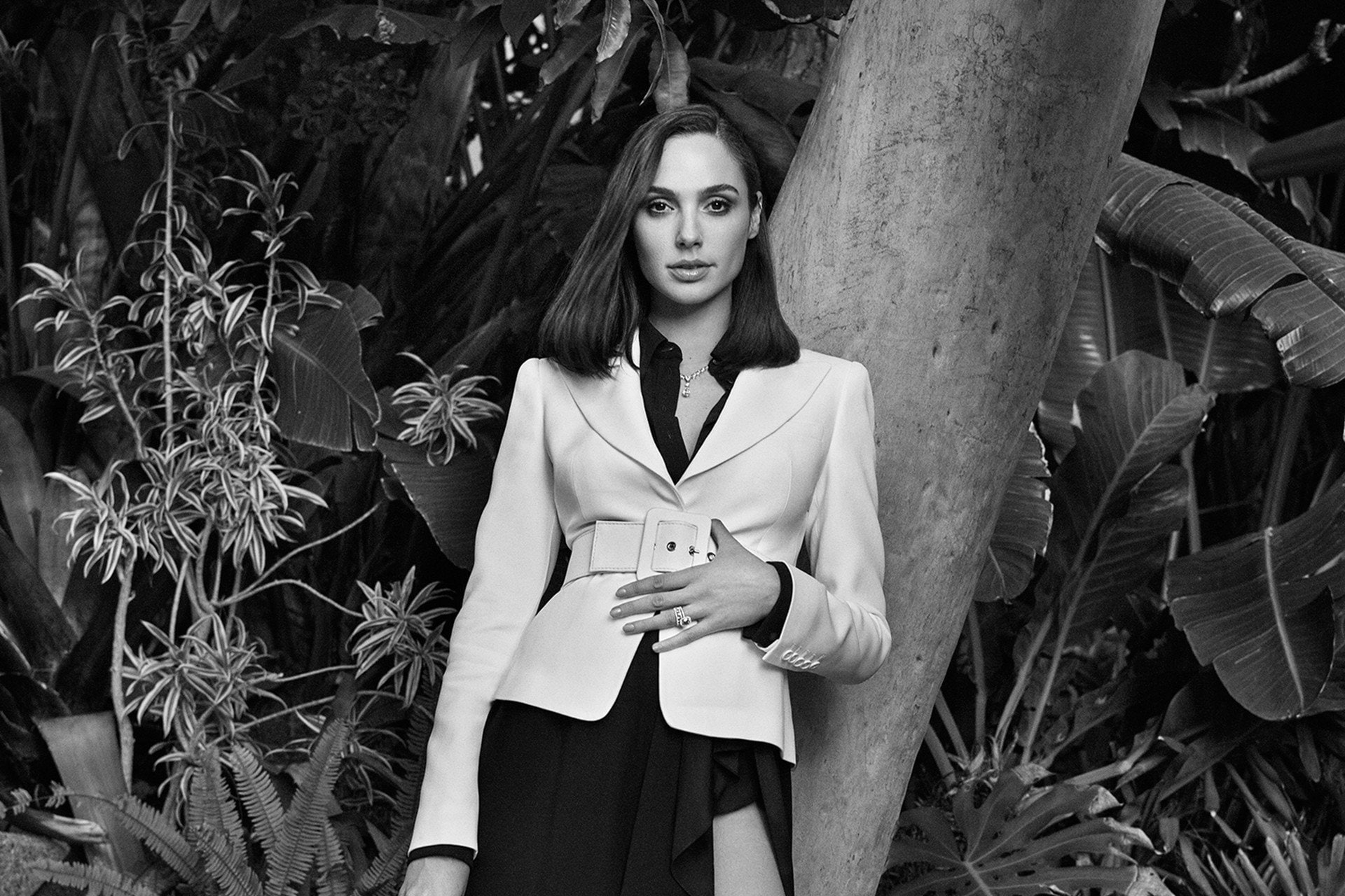 Black and White, Actresses, Israeli, Actress, 1080P, Gal Gadot, HD Wallpaper