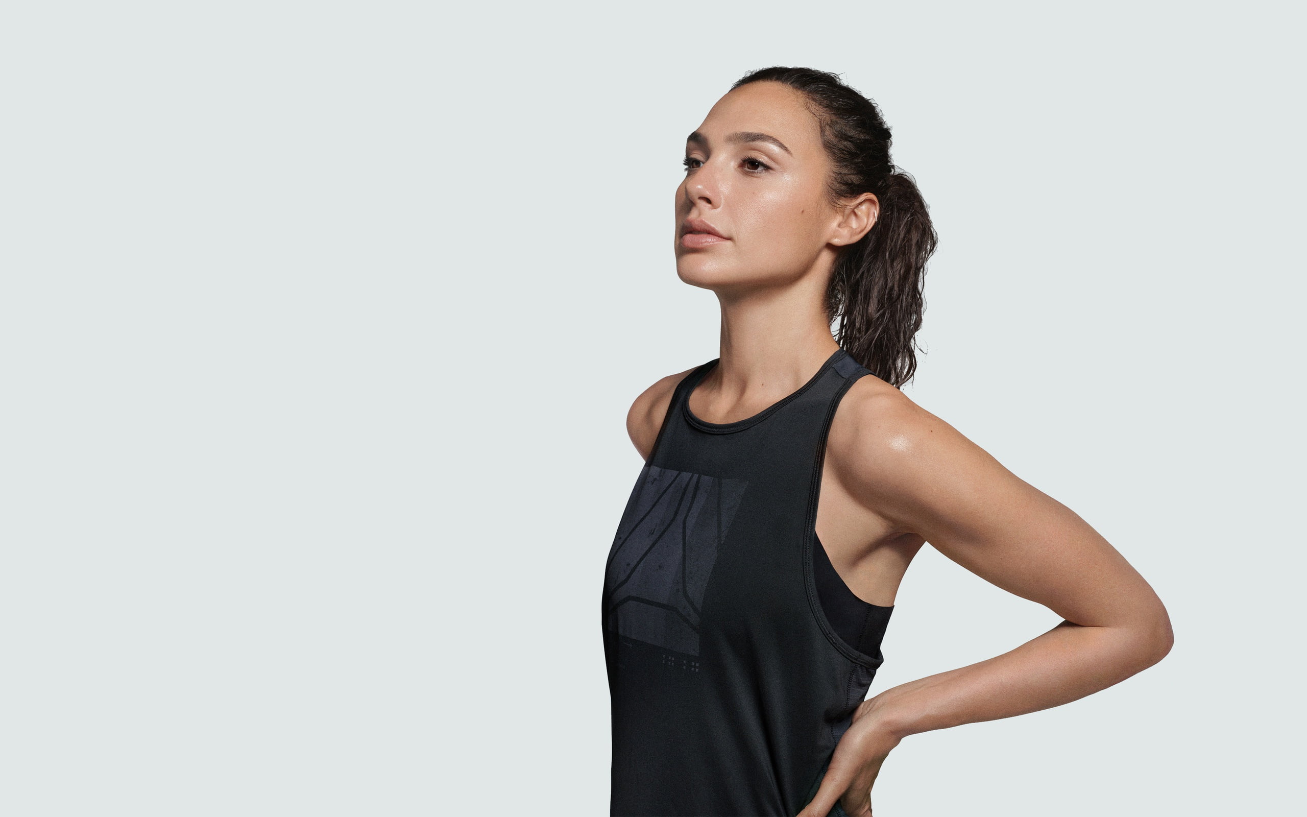 Actress, Actresses, Gal Gadot, Israeli, Model, 2K, Ponytail, Black Hair, HD Wallpaper