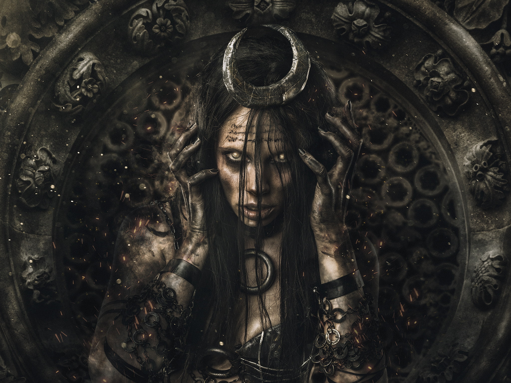 Florencia Sofen, fantasy art, Rebeca Saray, dark fantasy, Suicide Squad, 500px, women, 1080P, HD Wallpaper
