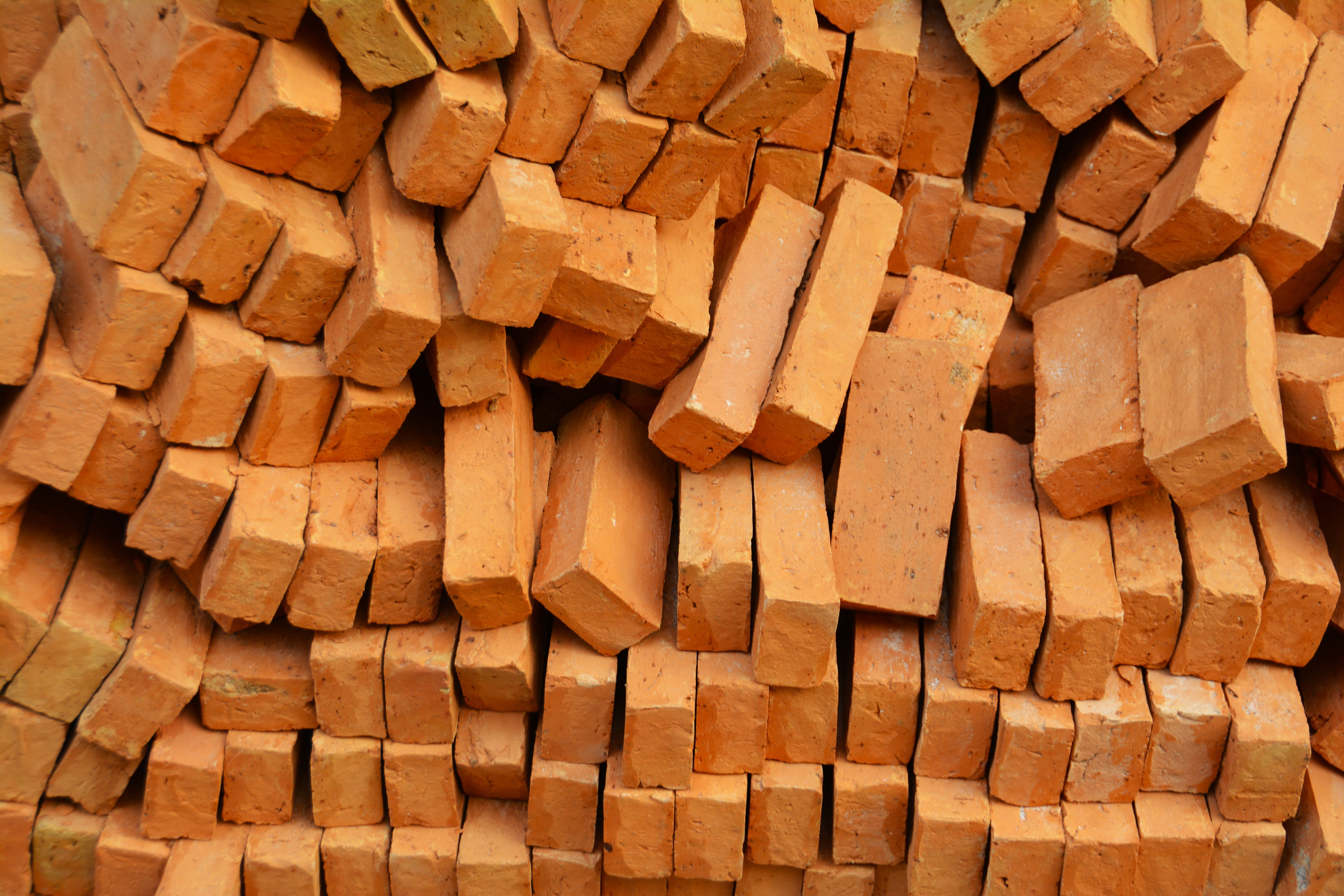 still life, pattern, no people, installing, full frame, Heap, day, block, lumber industry, job, development, residential, industrial, lot, timber, brickwork, HD Wallpaper