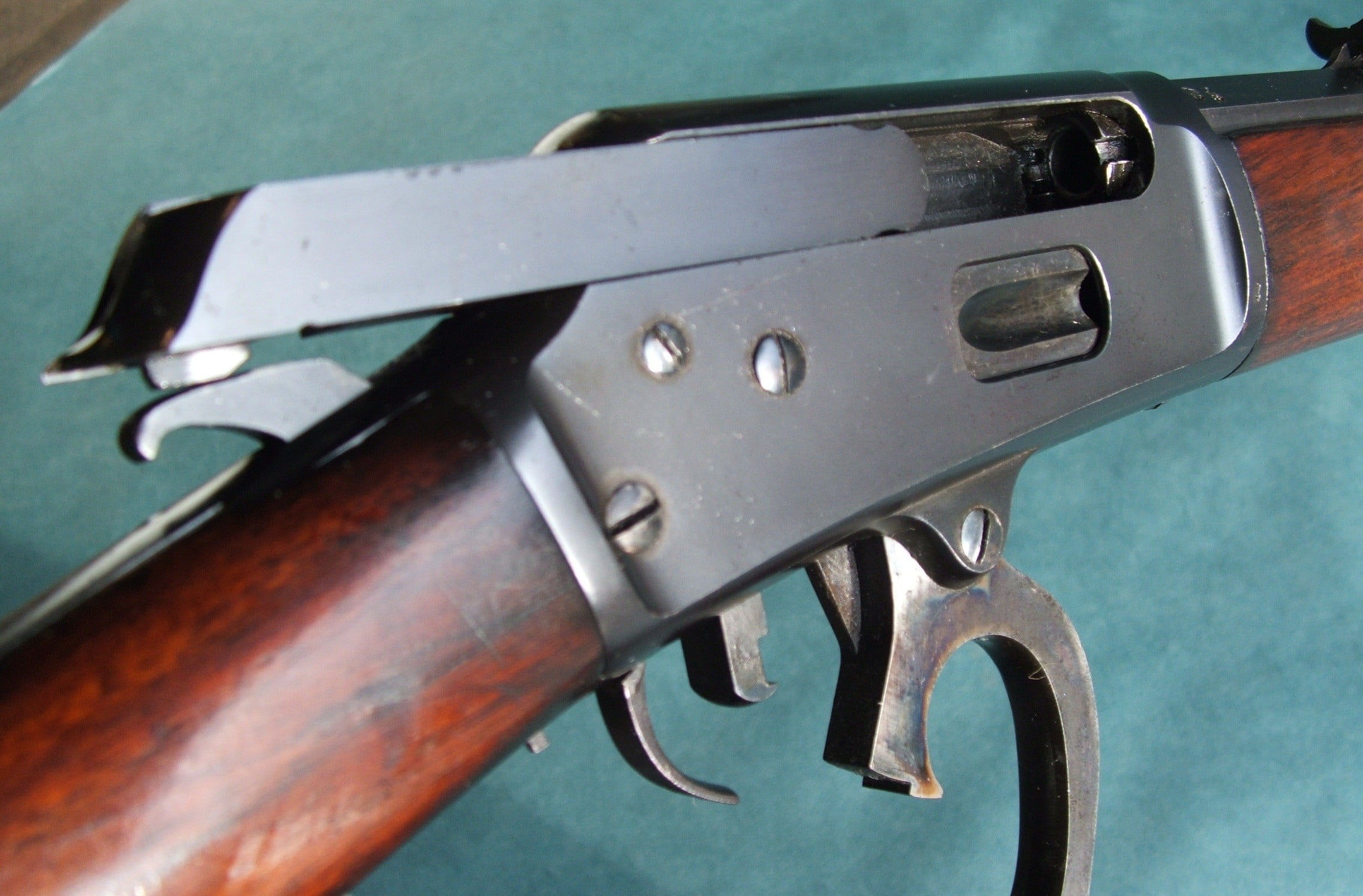 gun, brown, aggression, protection, close-up, security, indoors, shadow, violence, metal, military, lever action rifle, sign, day, black, communication, HD Wallpaper