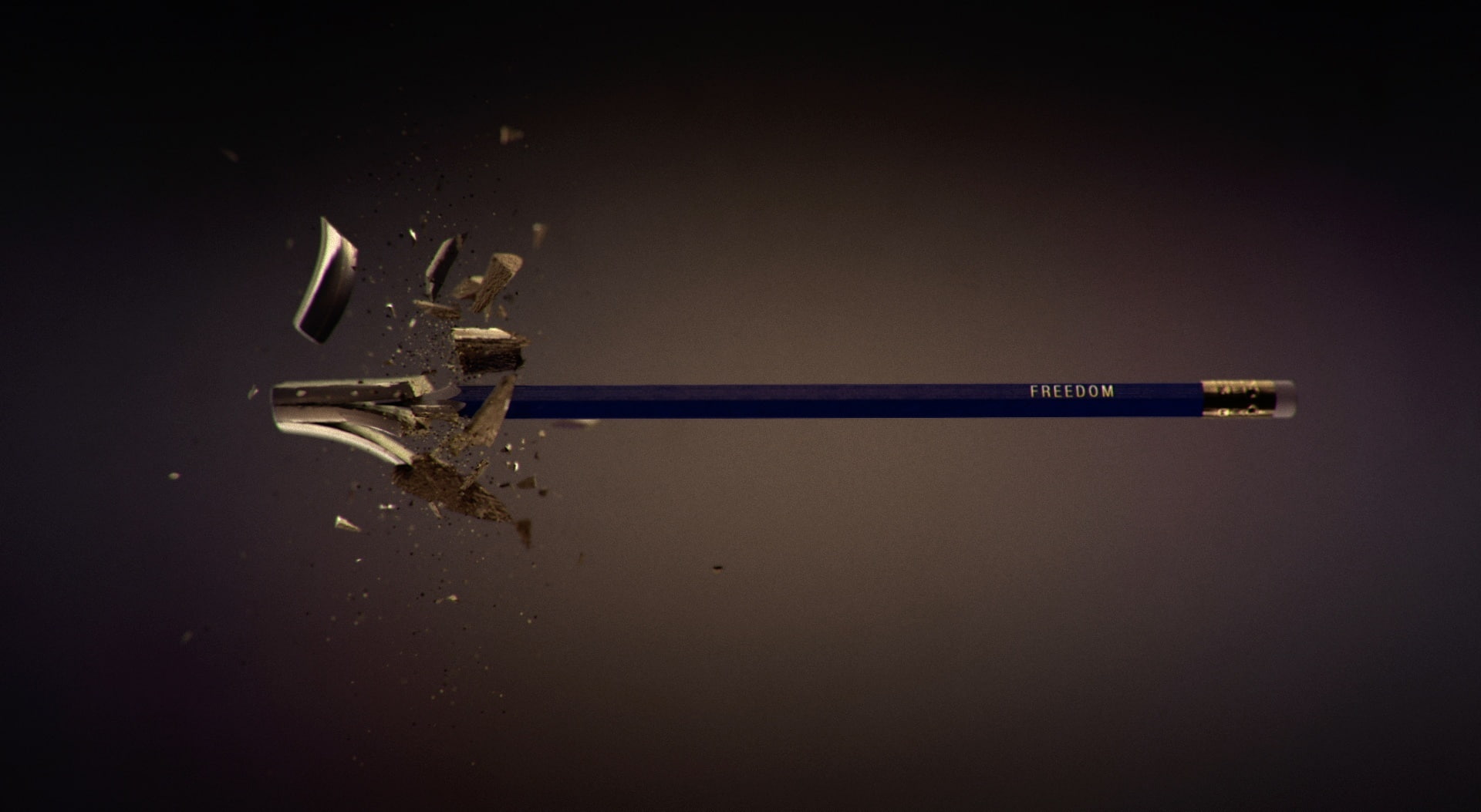 slowmotion, medical supplies, single object, black background, needle, metal, Motion, Design, fastshutterspeed, highspeed, directly above, Pencil, 3D, colored background, HD Wallpaper