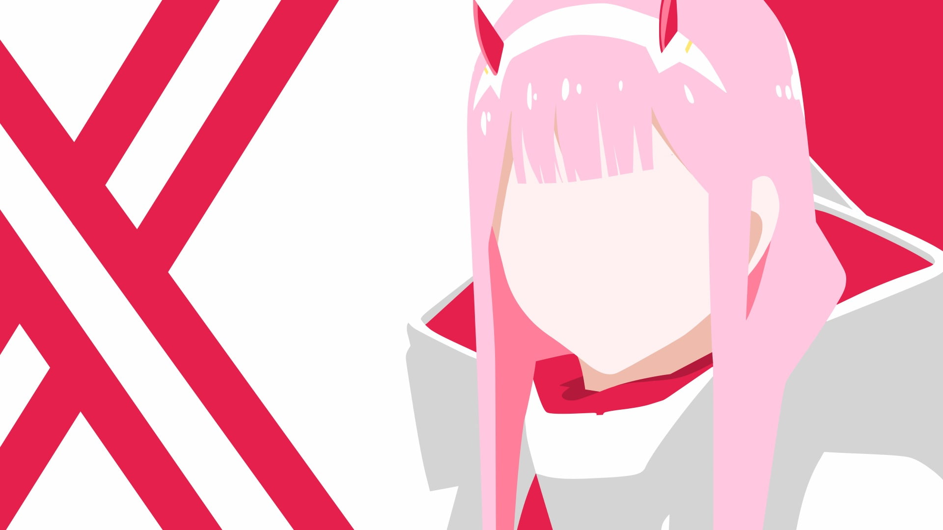 Strelizia (Darling in the FranXX), Zero Two (Darling in the FranXX), 1080P, Minimalist, Anime, Darling in the FranXX, HD Wallpaper