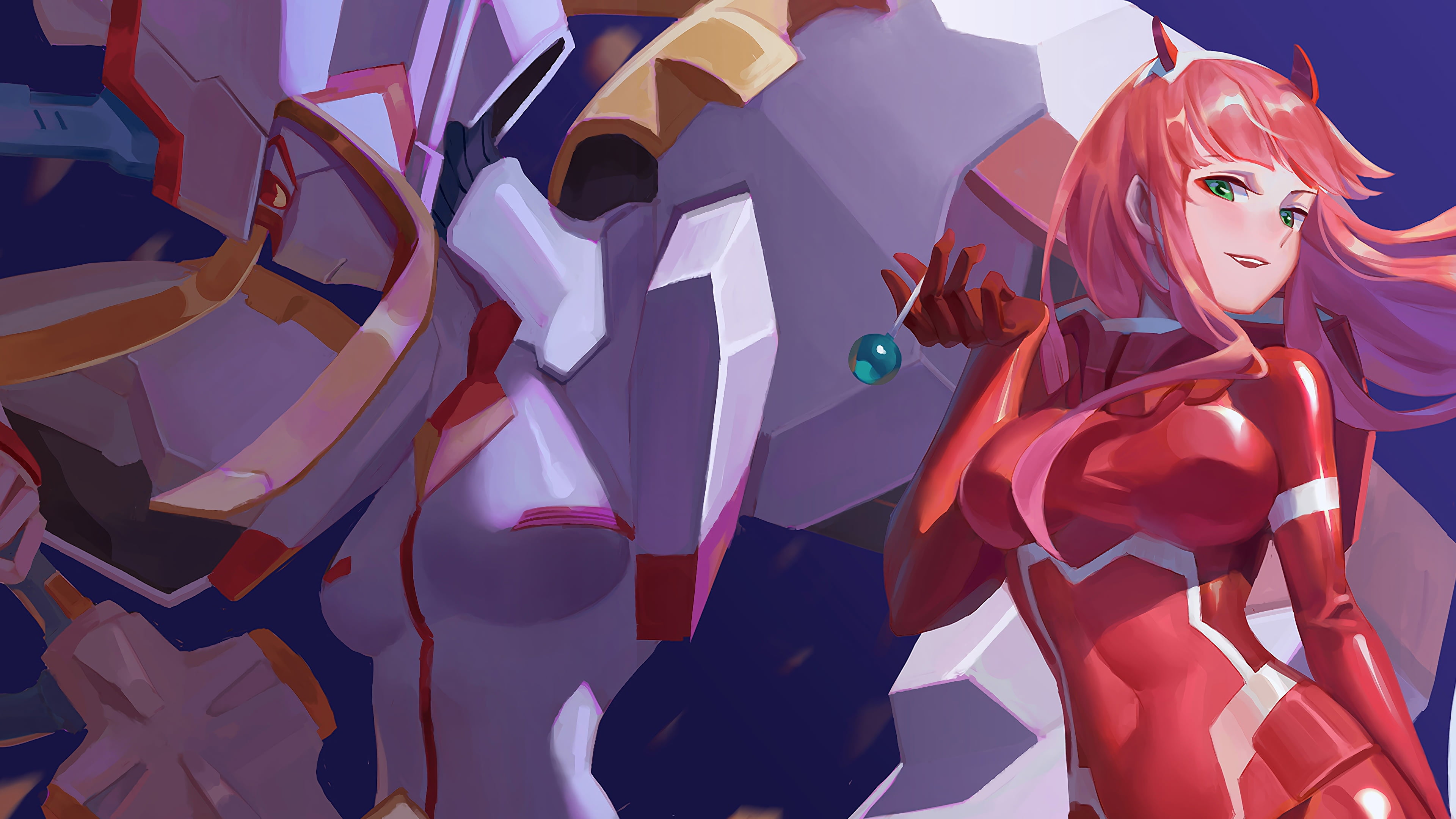 Zero Two (Darling in the FranXX), 4K, Strelizia (Darling in the FranXX), Darling in the FranXX, Anime, HD Wallpaper