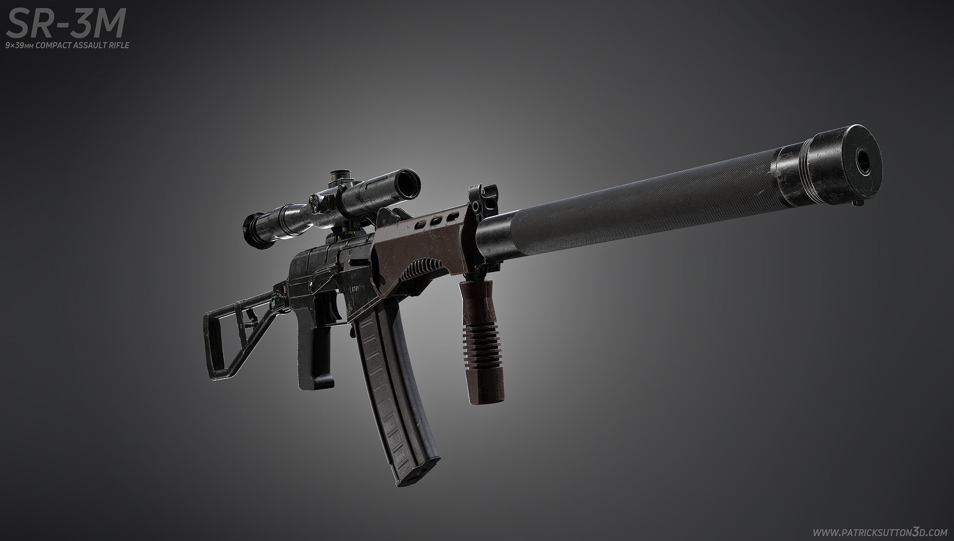 SR-3M, CP 3M, Assault rifle, Vortex, weapon, whirlwind, Machine Special, rendering, render, 1080P, SR 3M, SR-3, machine, gun, weapons, HD Wallpaper
