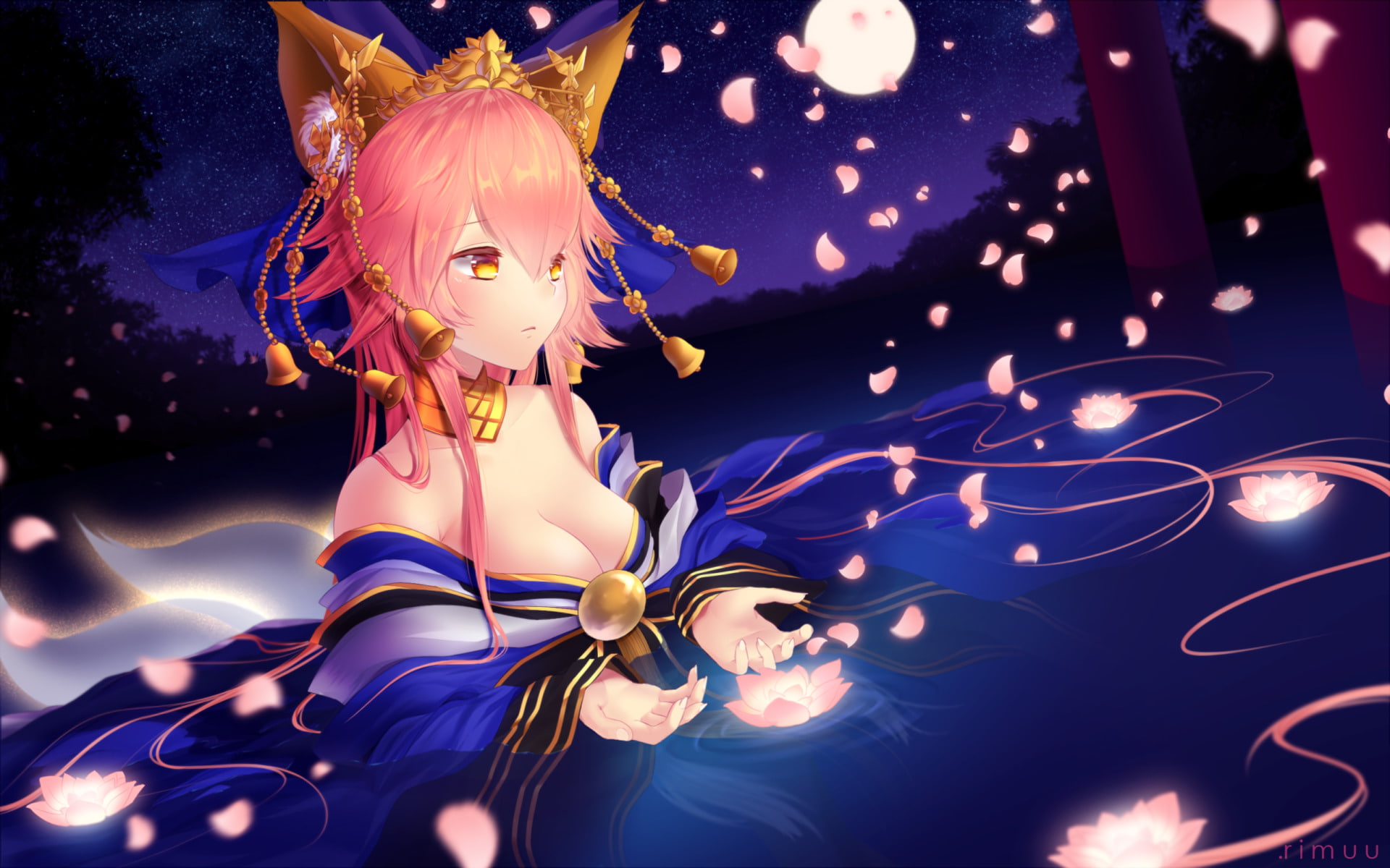 Tamamo no Mae, Fate/Extra, Caster (Fate/Extra), 1080P, Fate Series, HD Wallpaper