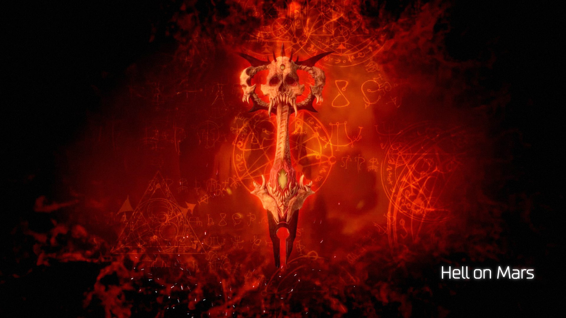 evil, black background, celebration, communication, red, motion, close-up, mystery, no people, Doom 4, nature, studio shot, indoors, night, Doom (game), HD Wallpaper