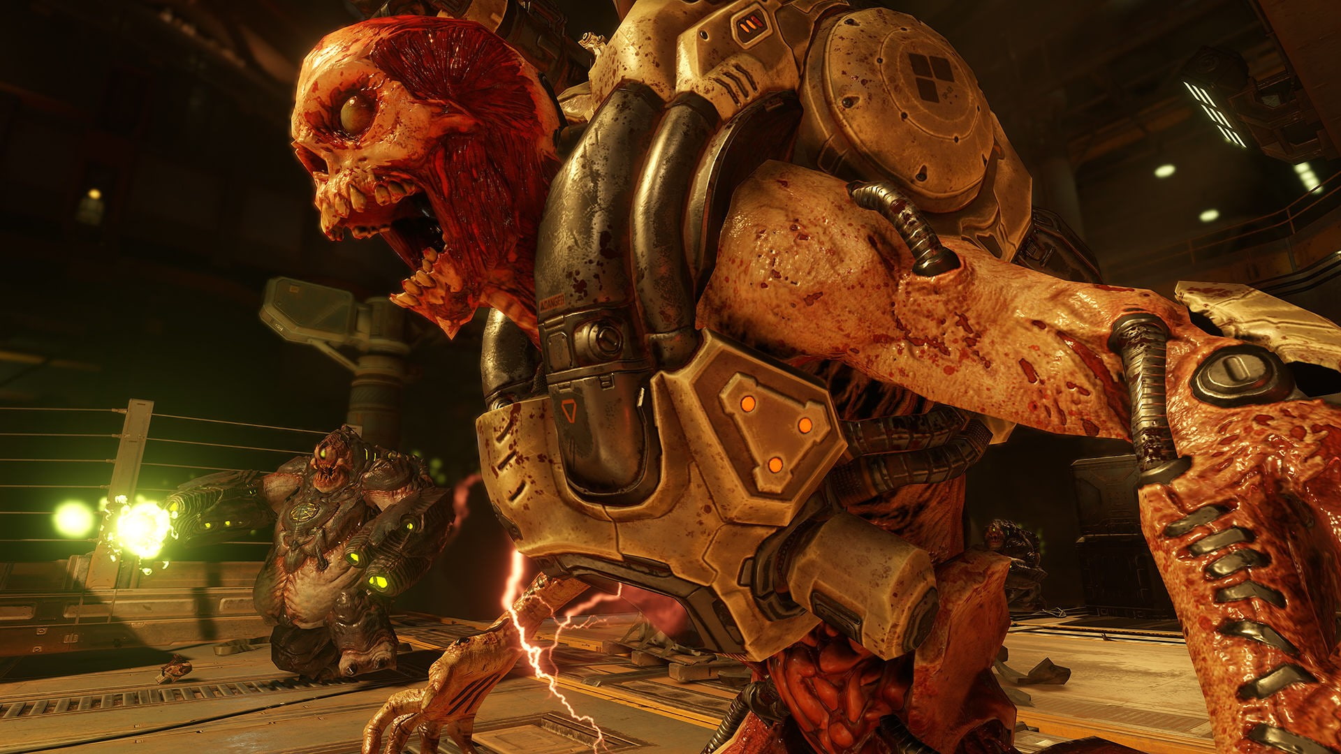 first-person shooter, monster, first, video games, photo, id, games, software, robot, red, person, grey, doom 4, shooter, id software, doom, video, 1080P, HD Wallpaper