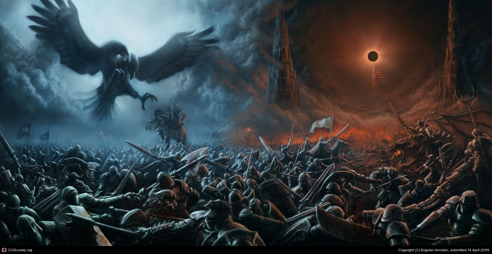 Creature, Hell, War, Eclipse, 720P, video, Army, Dark, game, Gothic, Heaven, Battle, HD Wallpaper