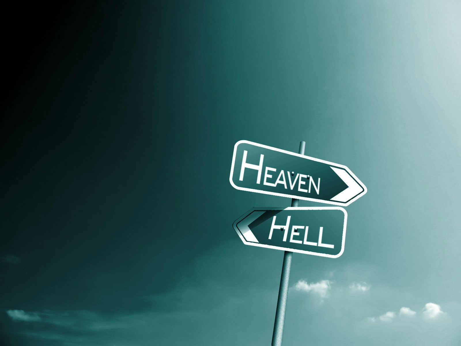 Hell, 720P, heaven, signs, HD Wallpaper