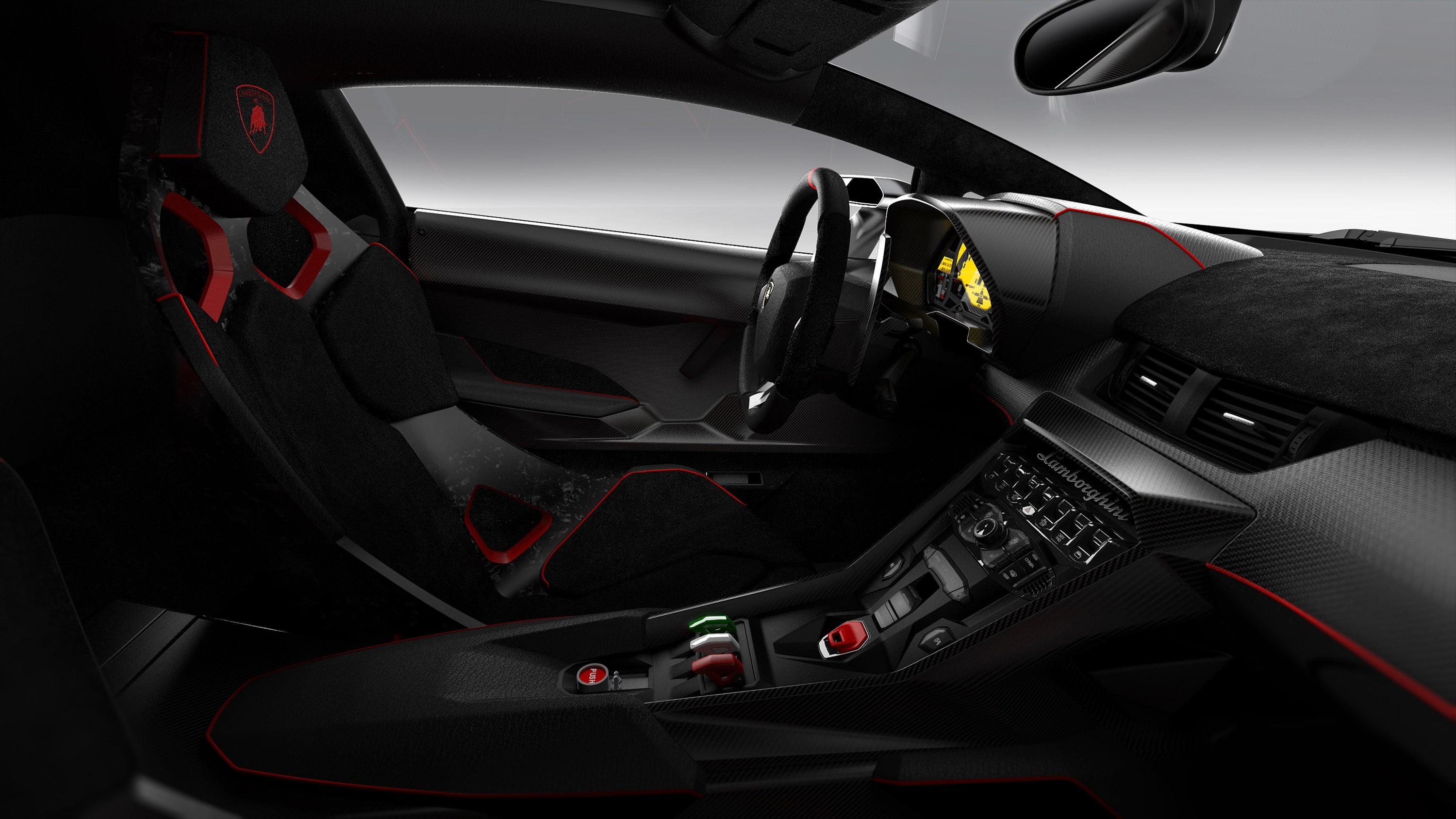 cockpit, car interior, airplane, steering wheel, mode of transportation, close-up, technology, red, driving, glass - material, transportation, land vehicle, HD Wallpaper