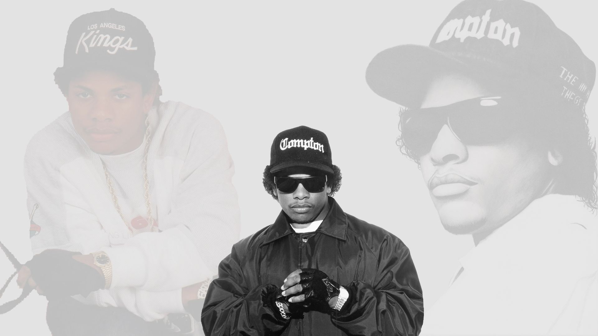Eazy-E, young men, 1080P, men, mid adult men, law, mid adult, N.W.A, adult, glasses, hat, waist up, indoors, clothing, portrait, young adult, fashion, HD Wallpaper